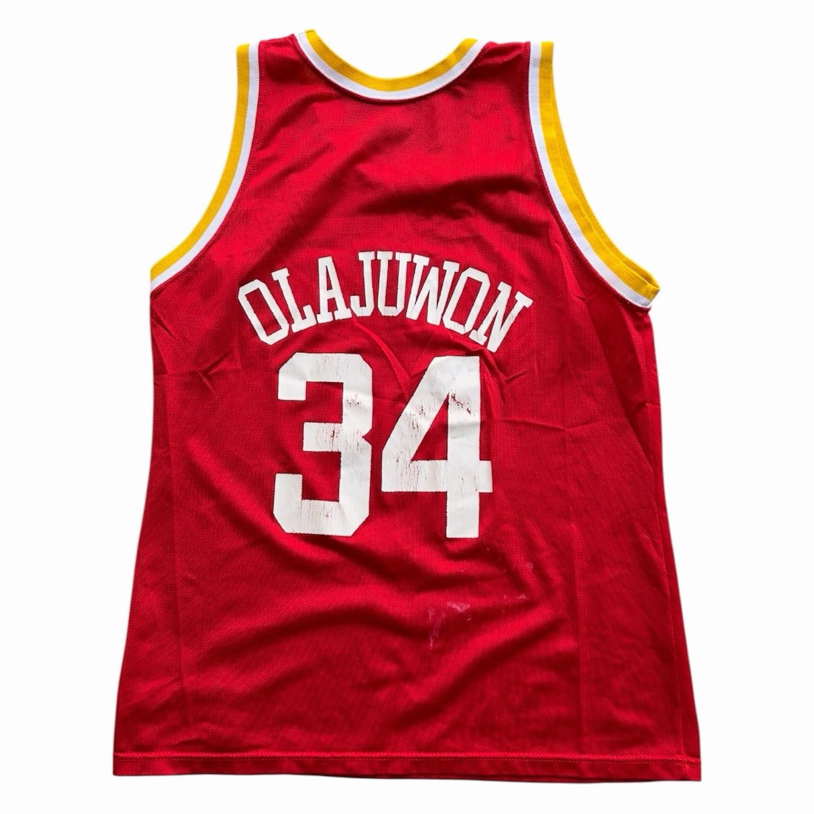 Champion Hakeem Olajuwon 34 Houston Rockets Champion NBA Jersey Sz 44 Size ONE SIZE - 2 Thumbnail