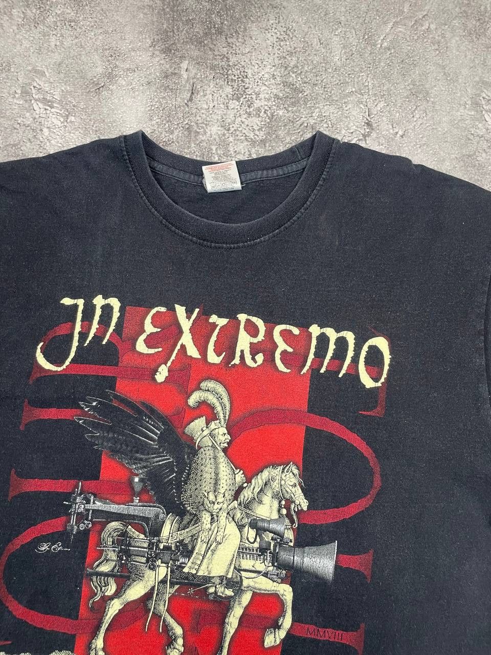Vintage Vintage 90s In Extremo Saengerkrieg Band Men T-Shirt Black Size US L / EU 52-54 / 3 - 3 Thumbnail
