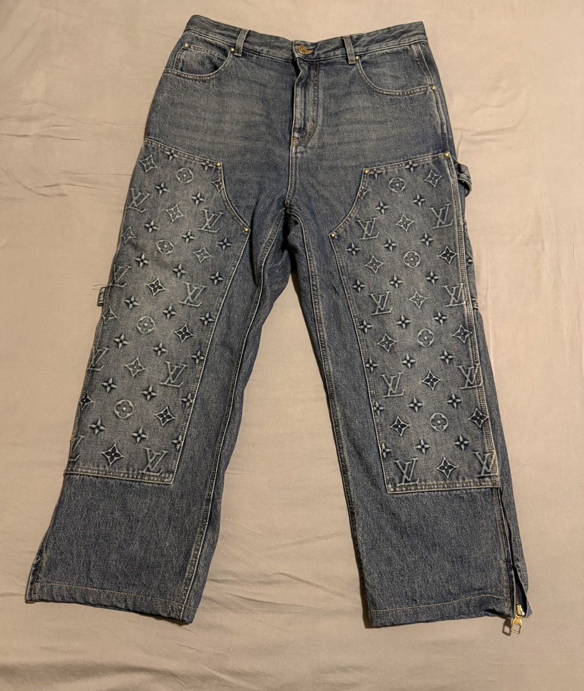 Louis Vuitton Louis Vuitton Workwear Denim Carpenter Pants Louis Vuitton Louis Vuitton Workwear Denim Carpenter Pants