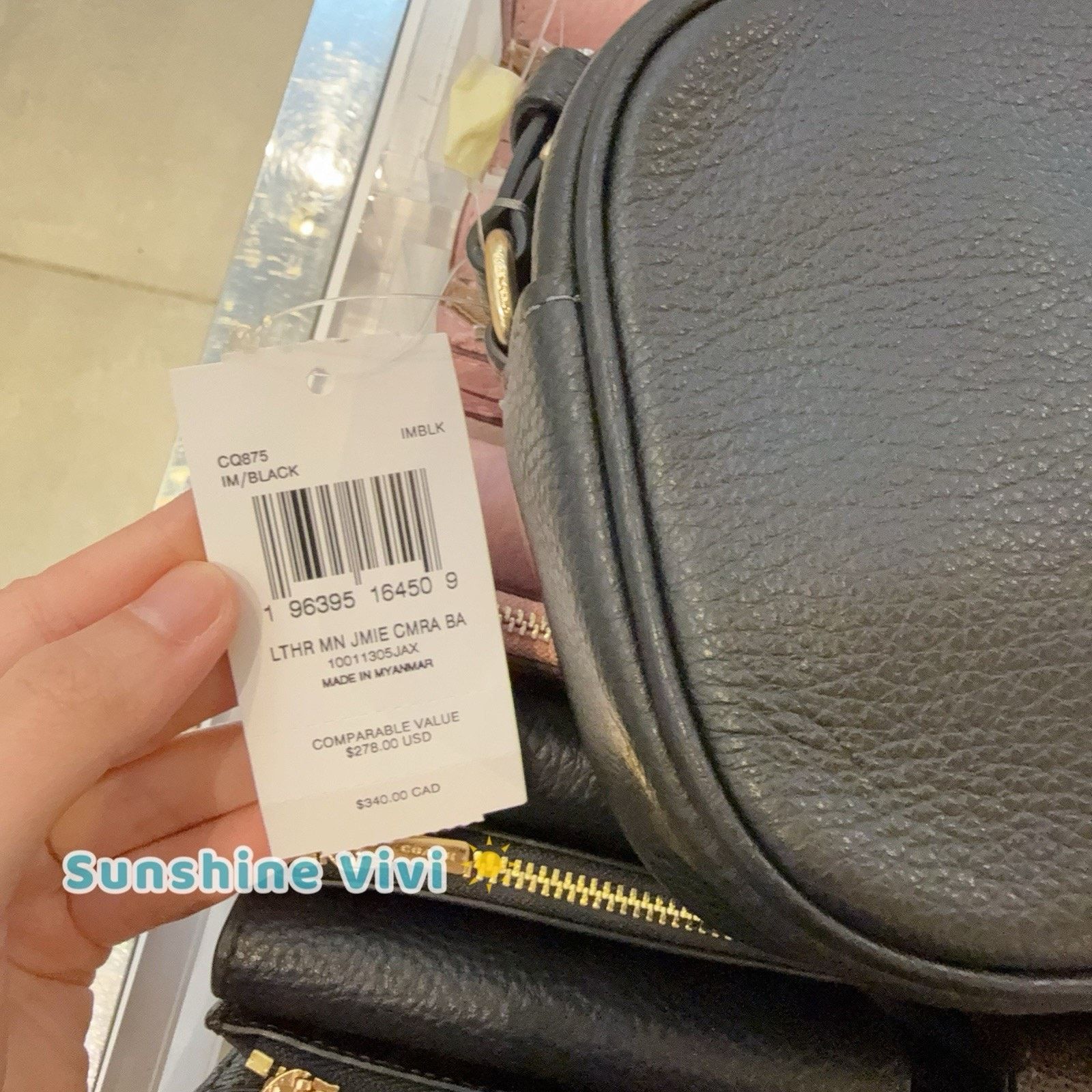 Coach NWT COACH CQ875 Mini Jamie Camera Bag Purse Leather Black Size ONE SIZE - 4 Thumbnail