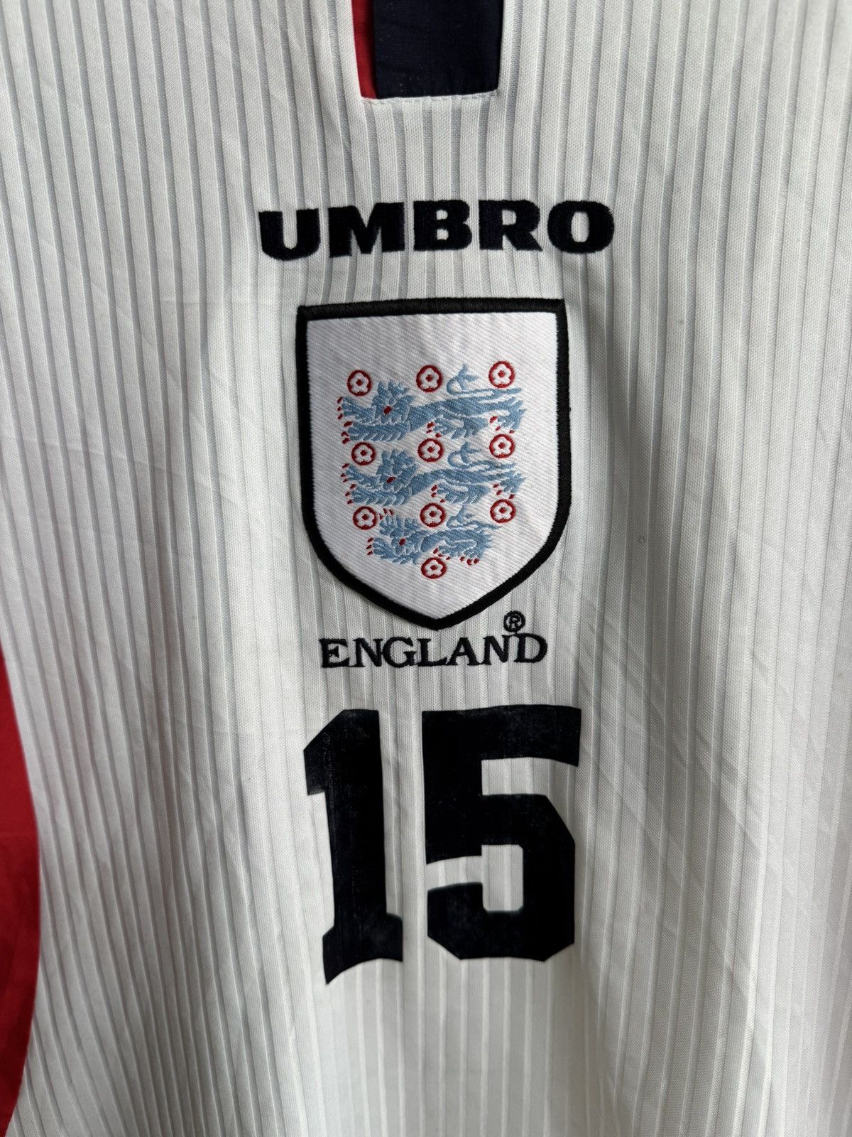 Umbro ENGLAND 1997-1999 HOME JERSEY SHIRT Size US M / EU 48-50 / 2 - 3 Thumbnail