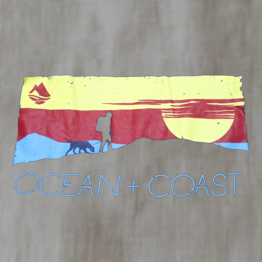 Vintage Ocean & Coast T-Shirt Men's Short Sleeve Hiking Camping Blue Adult M Graphic Print American Size US M / EU 48-50 / 2 - 1 Thumbnail