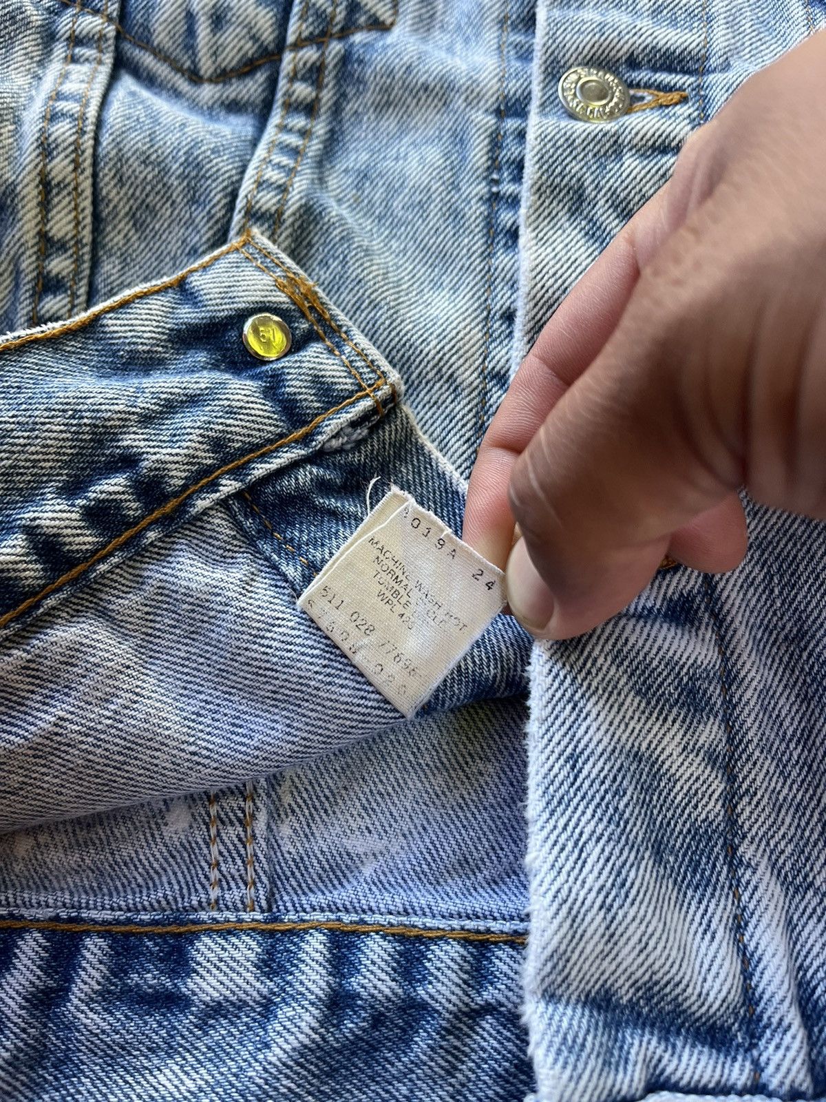 Levi's 80s Levis Type 3 Acid Wash Size US XS / EU 42 / 0 - 7 Thumbnail