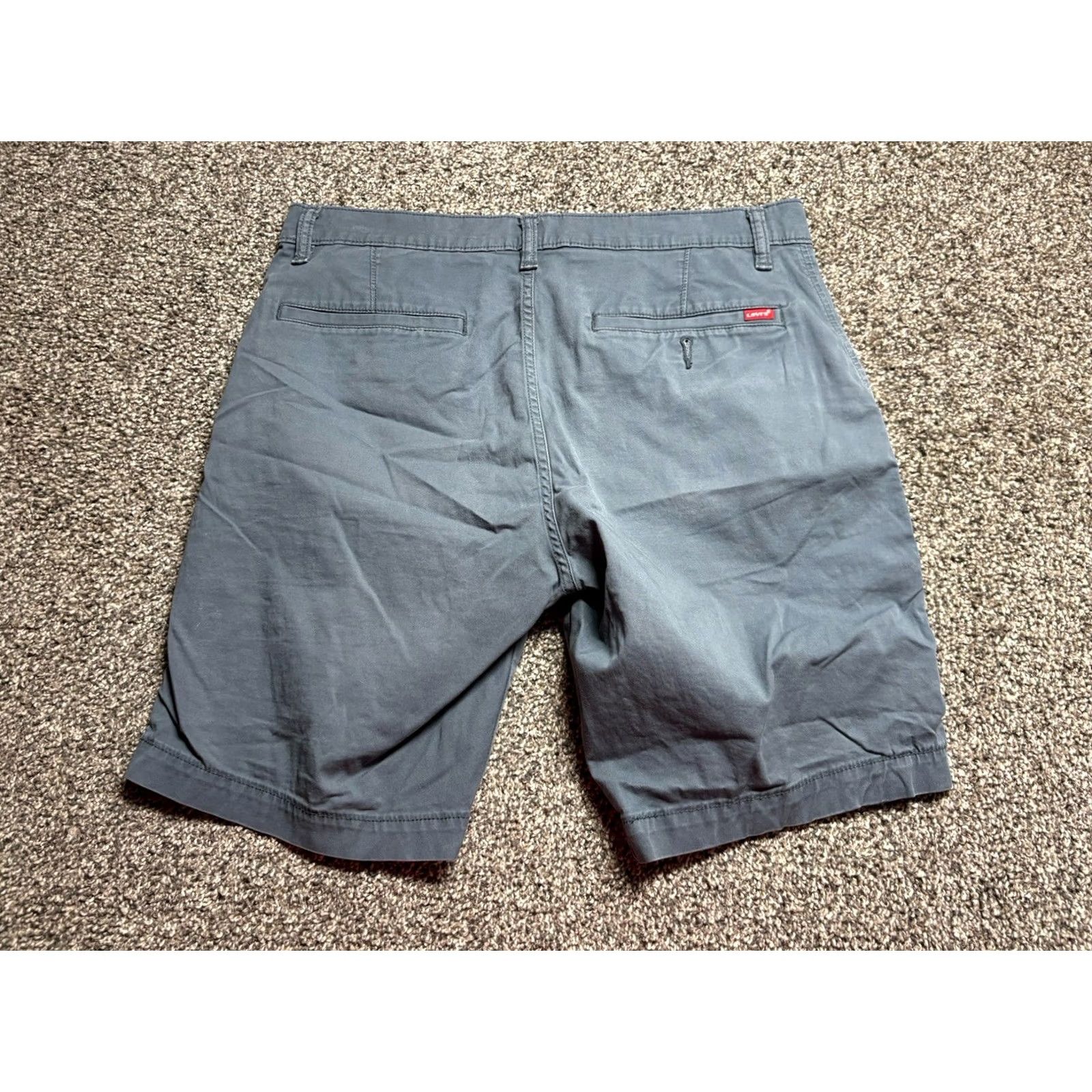 Levi's Levi’s XX Chino EZ Shorts Mens 32 Blue Chino Flat Front Pockets Regular Front Slash Pocket Size US 31 - 6 Thumbnail