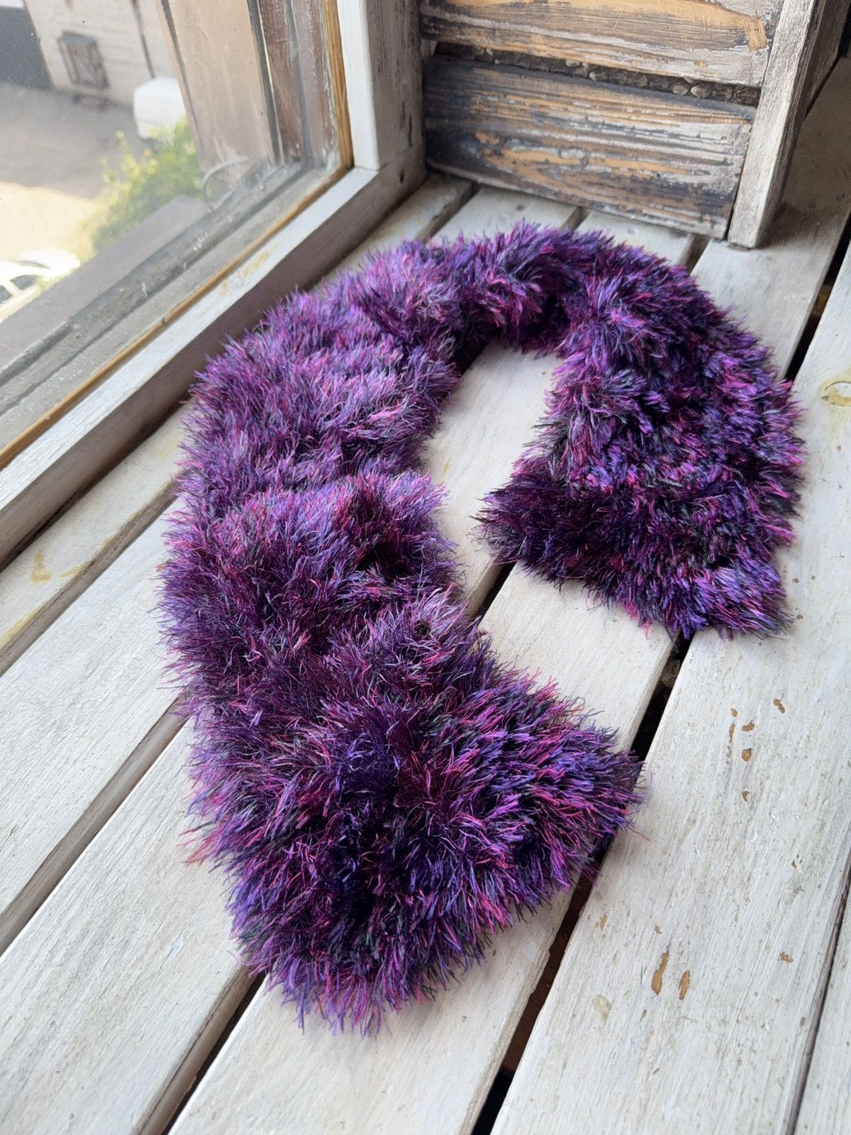 Vintage Avant Garde japanese fuzzy mohair Opium scarf vintage y2k Size ONE SIZE - 1 Thumbnail