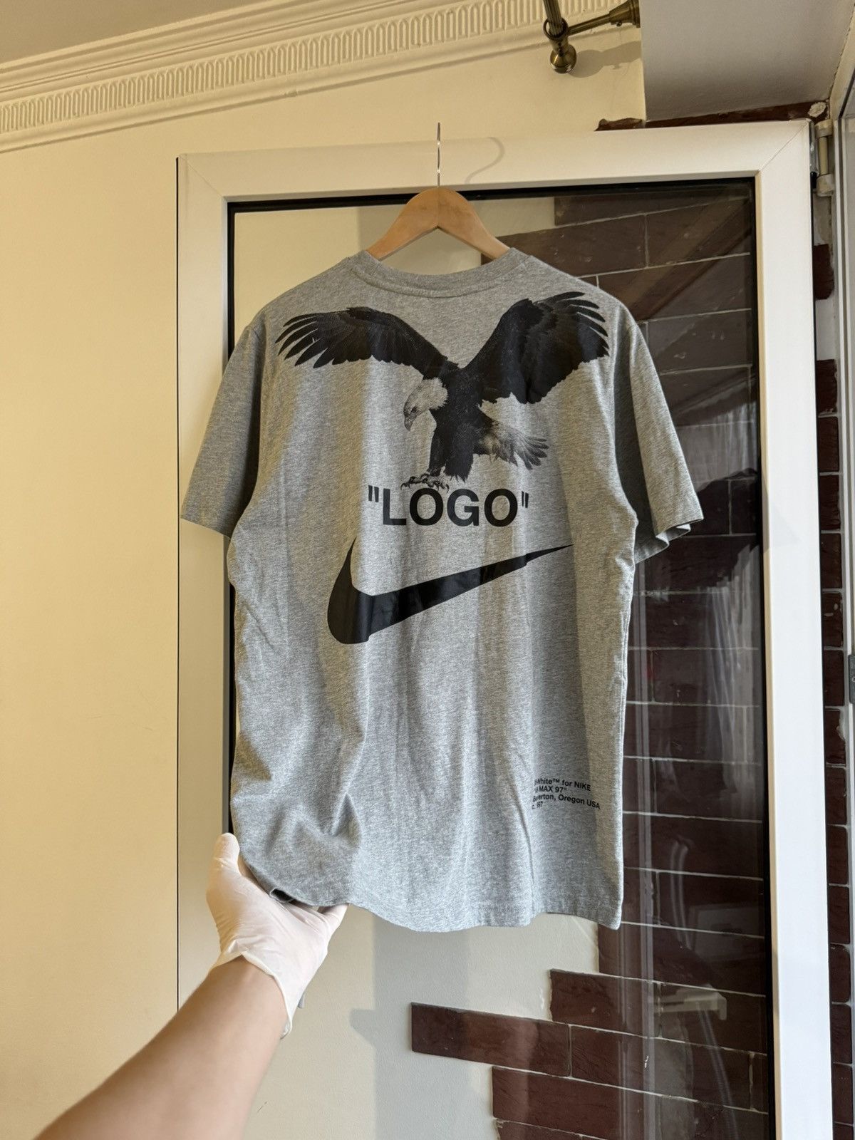 Nike × Off-White Nike x Off-White Virgil Ablo Logo gray Tshirt Size US L / EU 52-54 / 3 - 4 Thumbnail