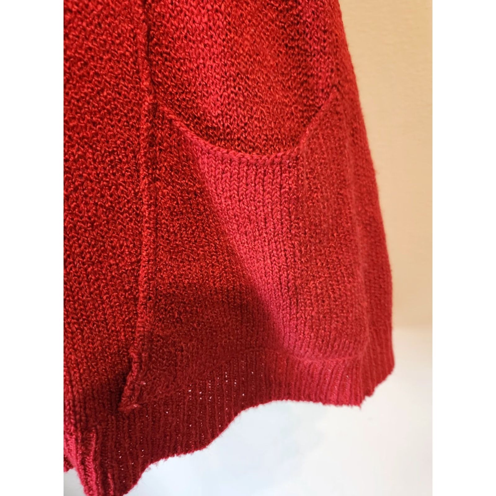 Avenue Avenue Sweater Shirt Tunic 2X Plus Red Crew Neck Long Sleeve Winter Fall Size XXL / US 16-18 / IT 52-54 - 4 Thumbnail