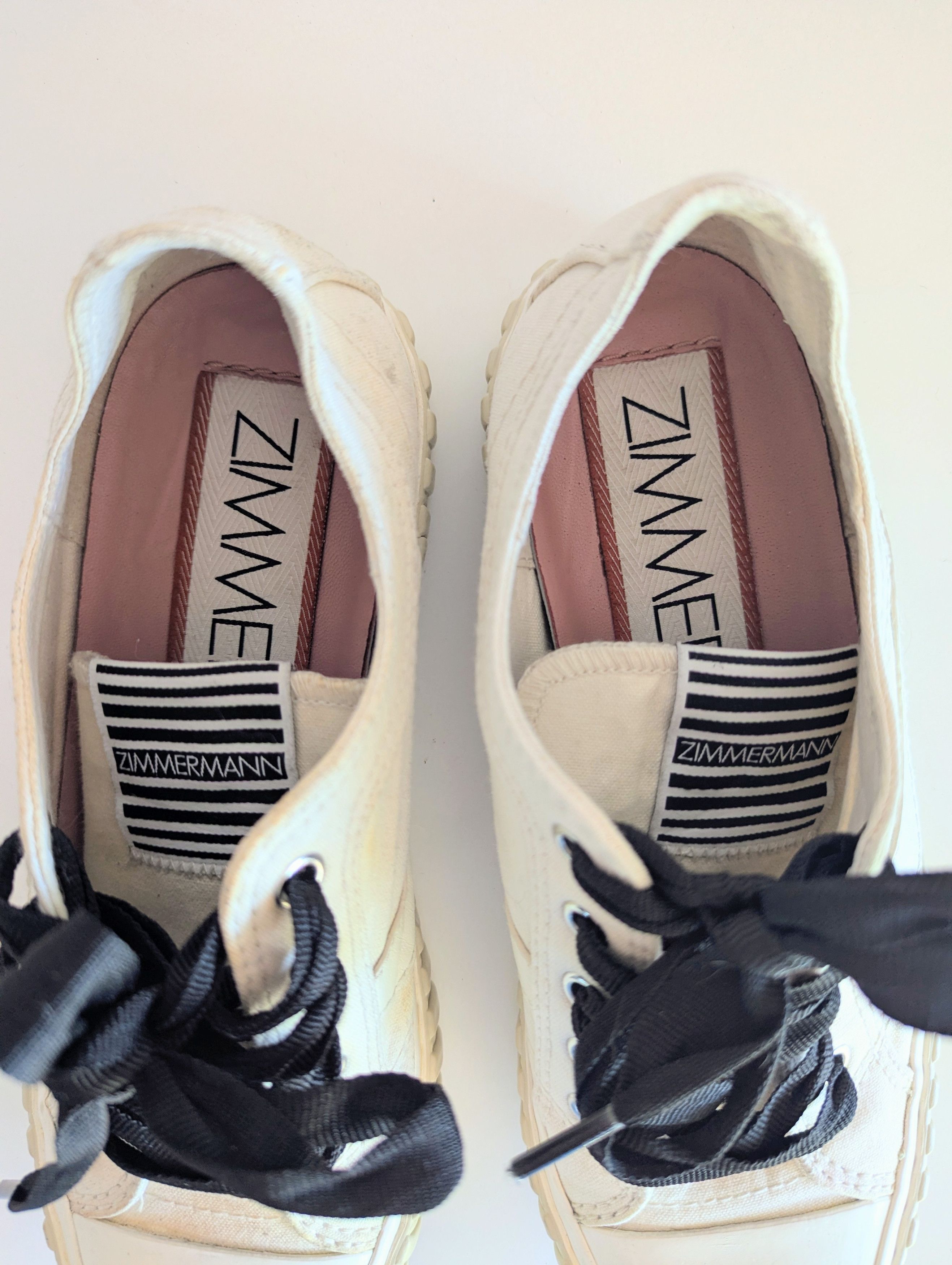 Zimmermann Zimmermann Canvas Ribbon Sneakers Cream Black 37 US 6.5 Size US 7 / IT 37 - 3 Thumbnail