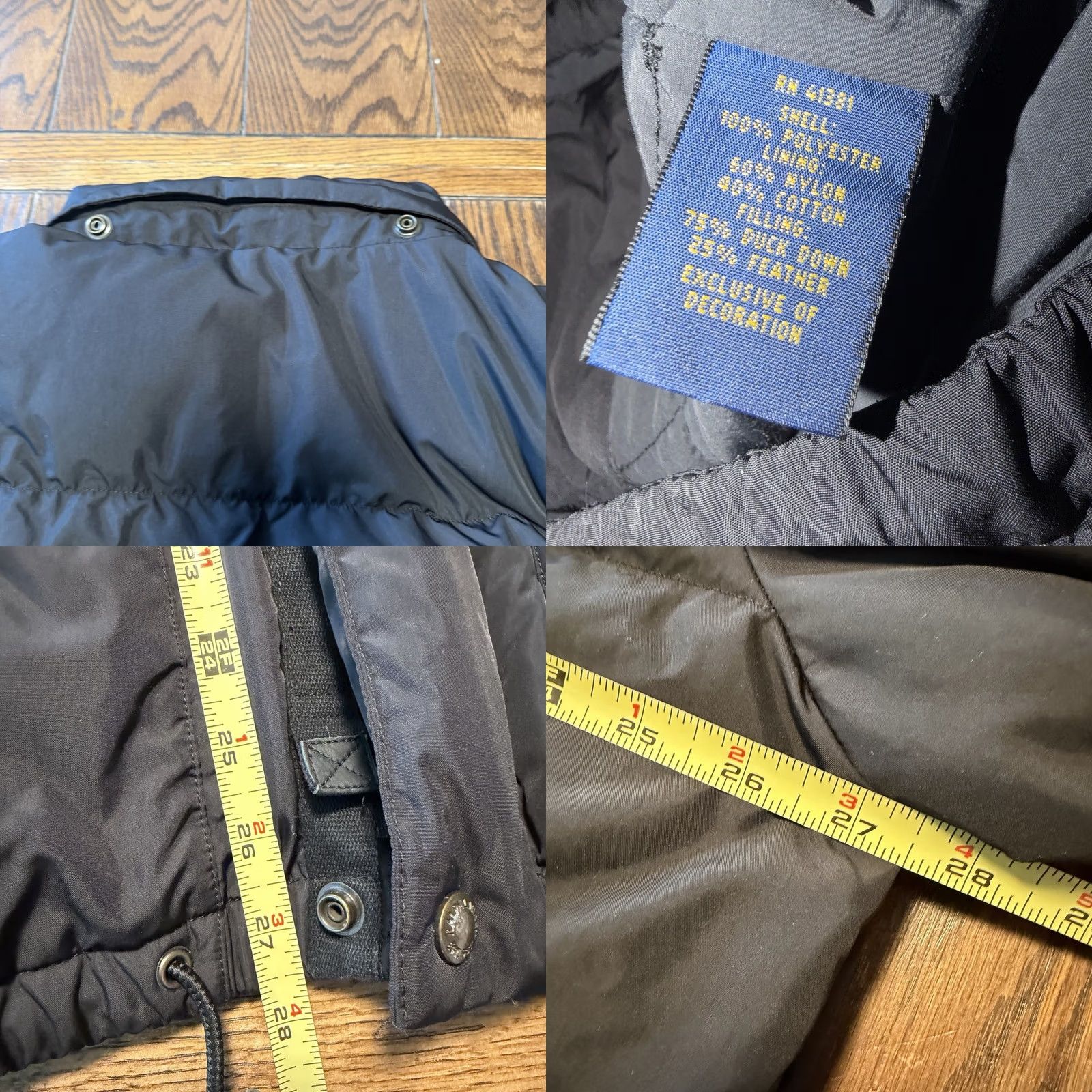 Polo Ralph Lauren Polo Ralph Lauren Feather Down Black Puffer Jacket XL Full Zip Ski Winter Unisex Adults Regular Fit 90s Down Insulation Size US XL / EU 56 / 4 - 8 Thumbnail
