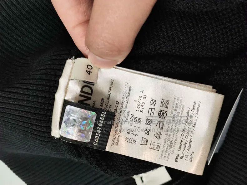 Fendi Fendi Black side logo long pants Size 24" / US 00 / IT 34 - 4 Thumbnail
