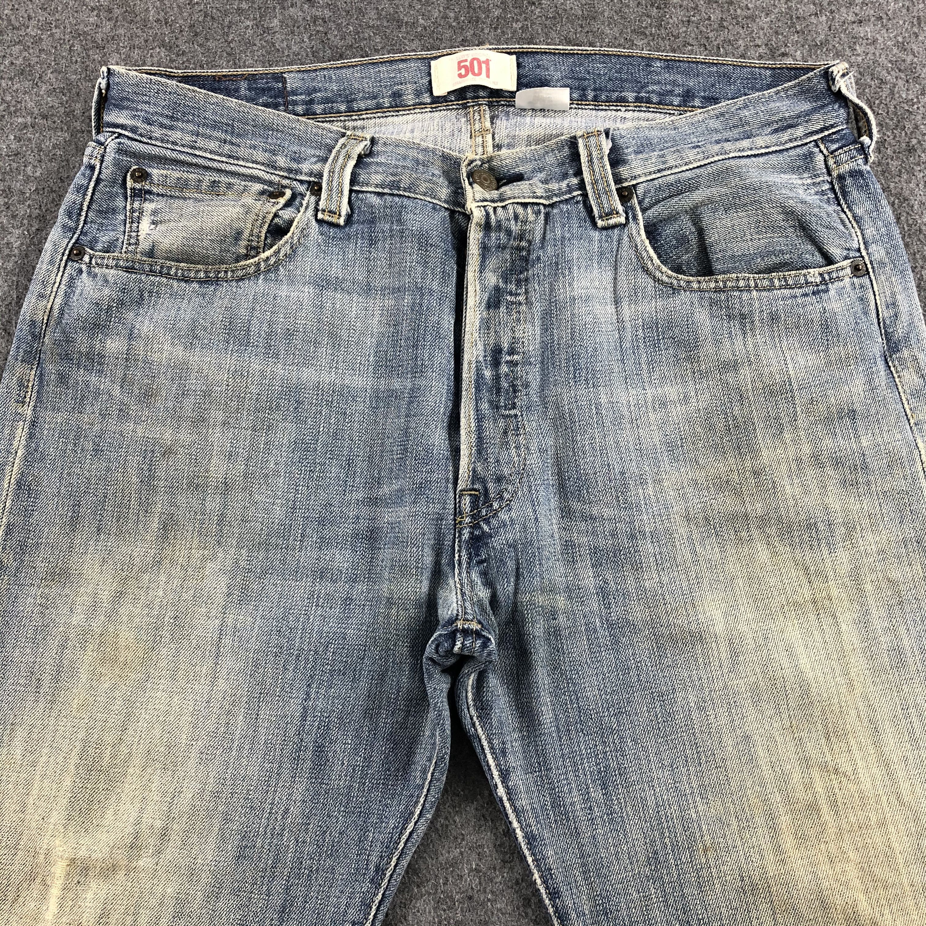 Levi's Vintage Light Wash Levis 501 Jeans-J1577 Size US 35 - 3 Thumbnail