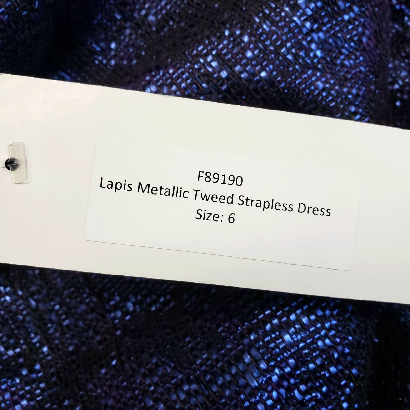 Lela Rose Lela Rose Lapis Metallic Tweed Strapless Dress Sz 6 Purple Blue Size M / US 6-8 / IT 42-44 - 5 Thumbnail
