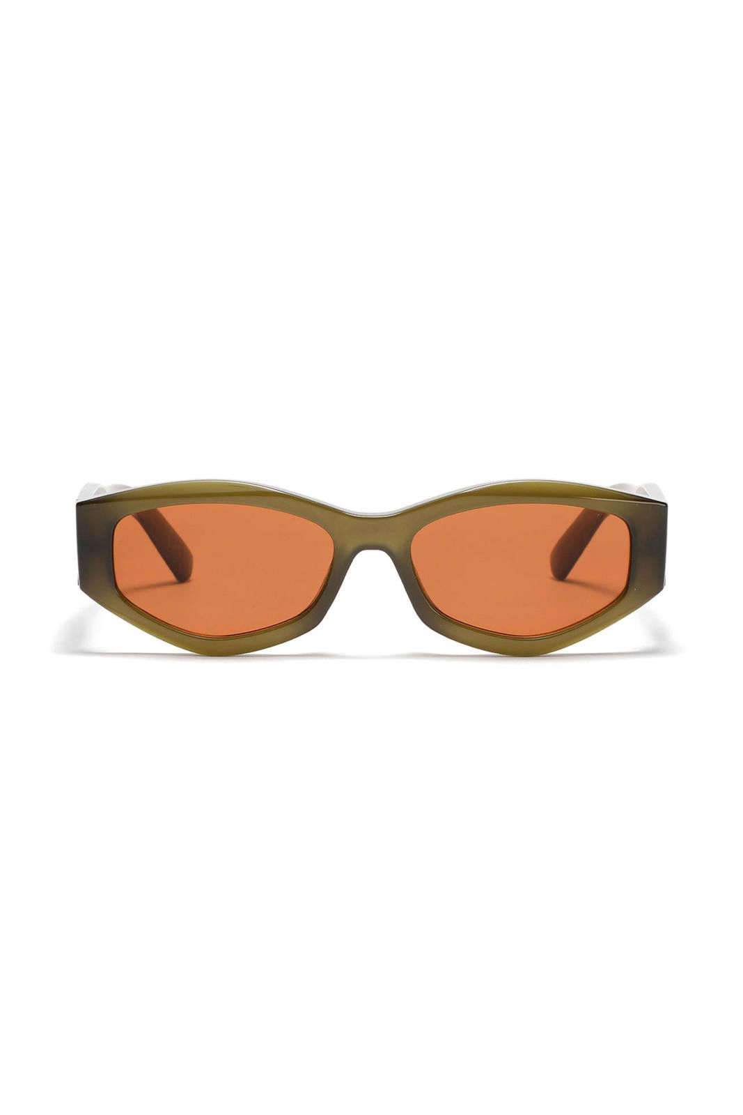 Japanese Brand Y2k Avant Garde Cat Eye Shape Green Sunglasses Unisex OS Size ONE SIZE - 2 Thumbnail
