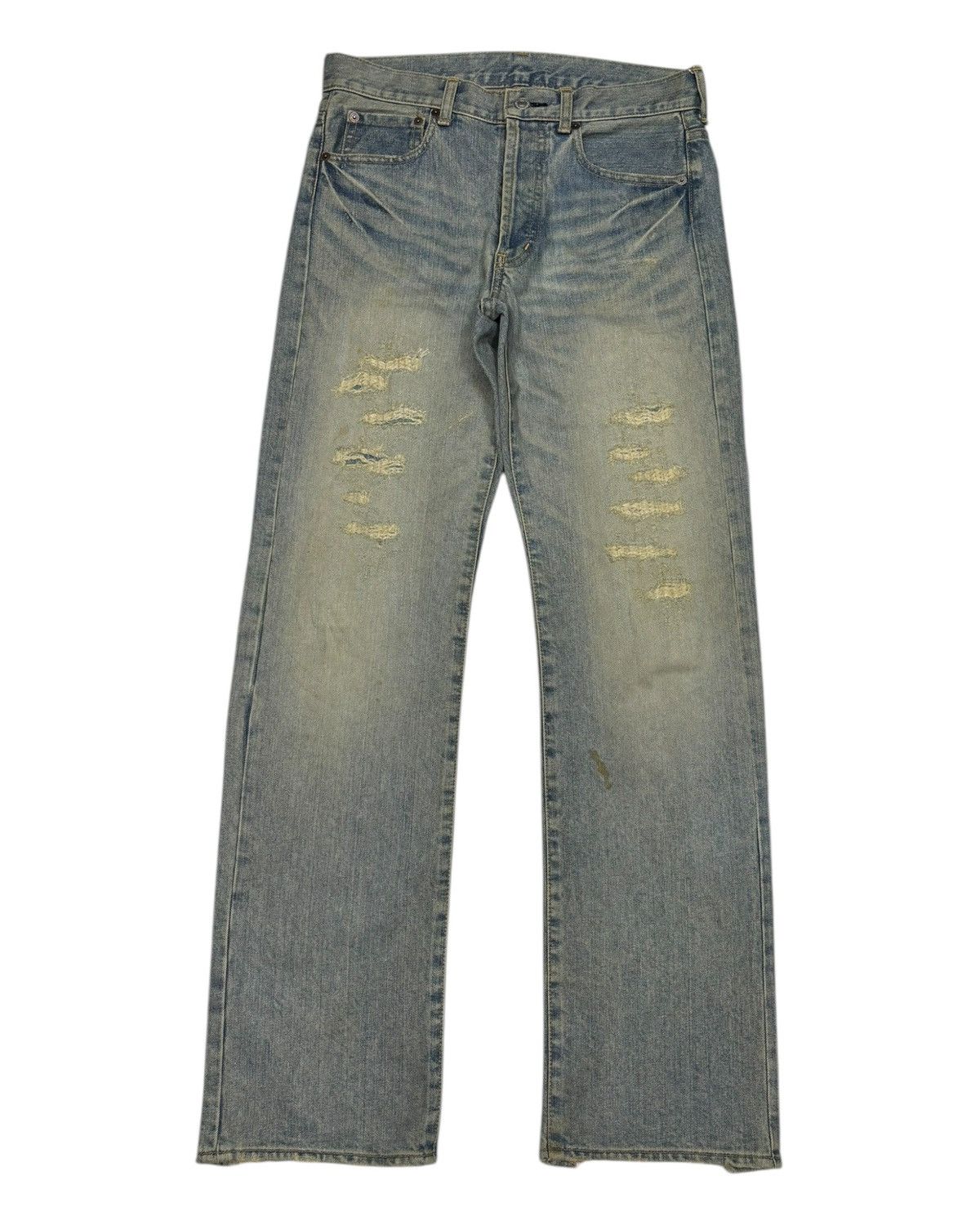 If Six Was Nine Takeo Kikuchi Mud Wash I6W9 Style Lgb Distressed Denim Jeans Size US 30 / EU 46 - 7 Thumbnail