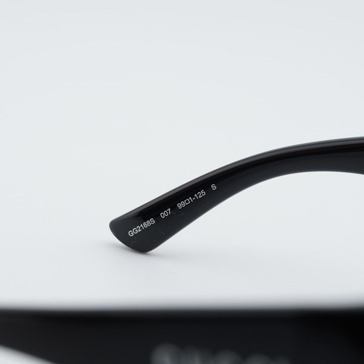 Gucci Gucci GG2168S 007 Sunglasses Shiny Black Shield Frame Size ONE SIZE - 7 Thumbnail