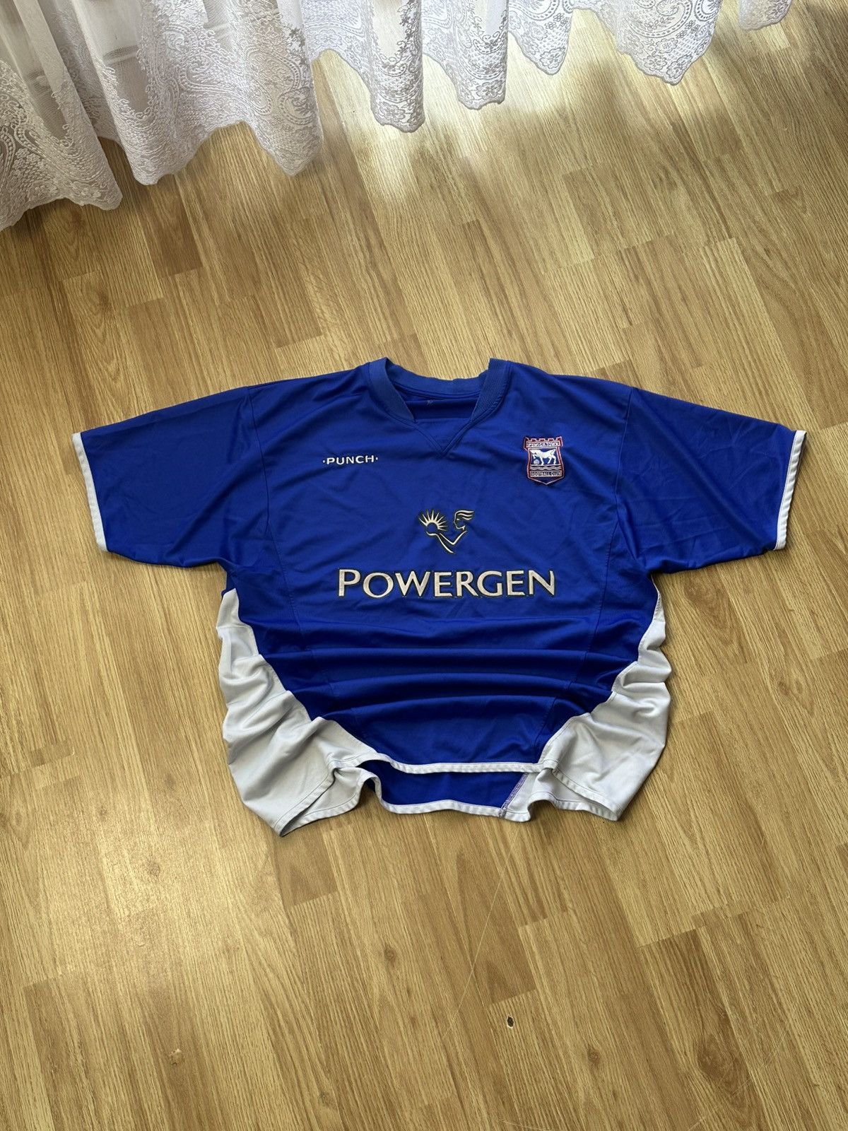 Vintage 🔥 Ipswich Town FC 2003 2004 Home Punch Shirt Jersey Soccer Size US XL / EU 56 / 4 - 1 Thumbnail