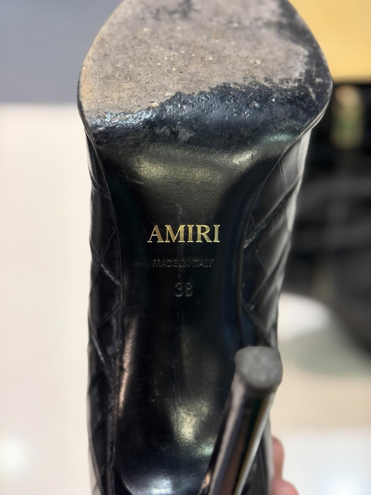 Amiri AMIRI Black Snakeskin Stiletto High Heel Boots 38 - 8US Size US 8 / IT 38 - 12 Thumbnail