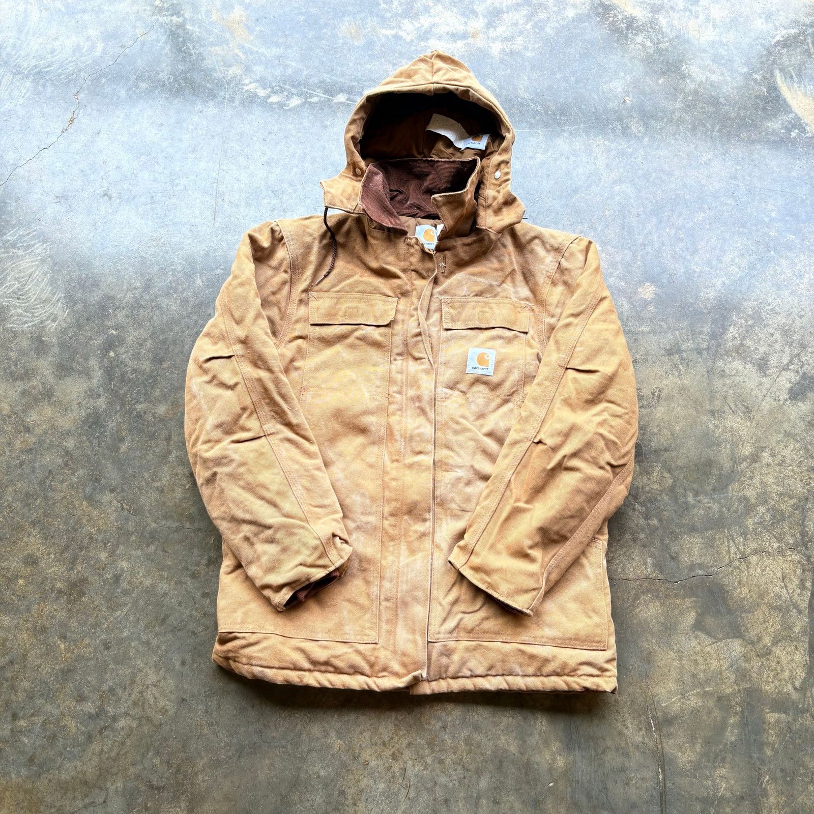 Carhartt Vintage Carhartt Chore Work Jacket With Hood Size US M / EU 48-50 / 2 - 1 Thumbnail