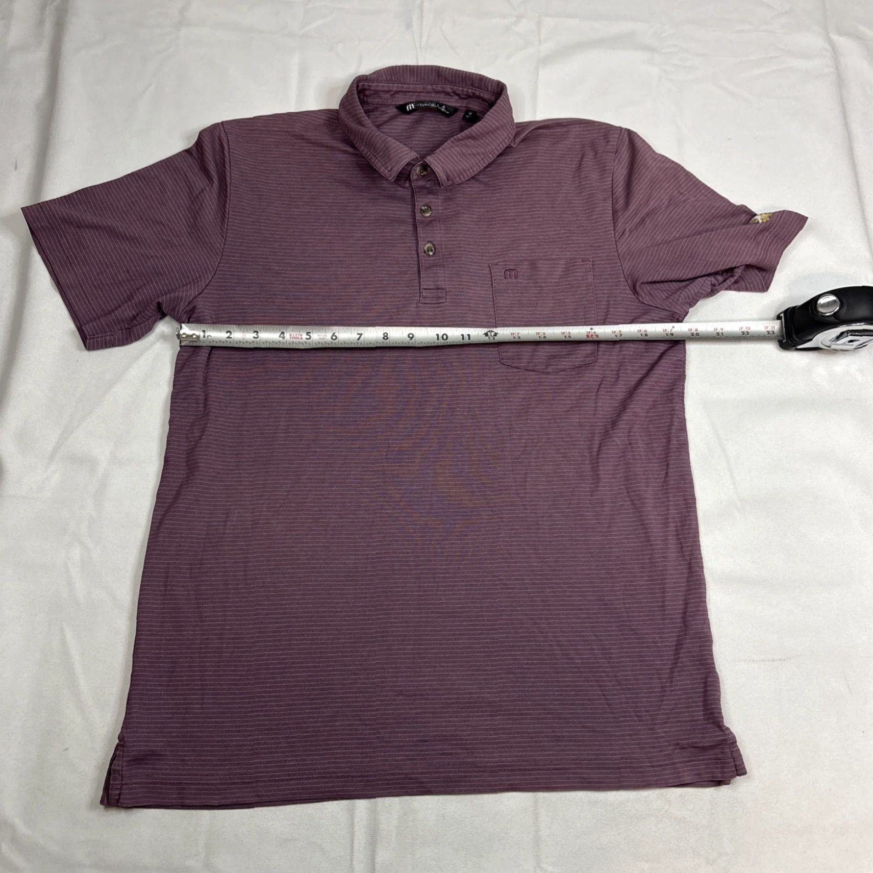 TravisMathew Travis Mathew Men’s Golf Polo Shirt M Short Sleeve Purple Barefoot Golf Size US M / EU 48-50 / 2 - 5 Thumbnail