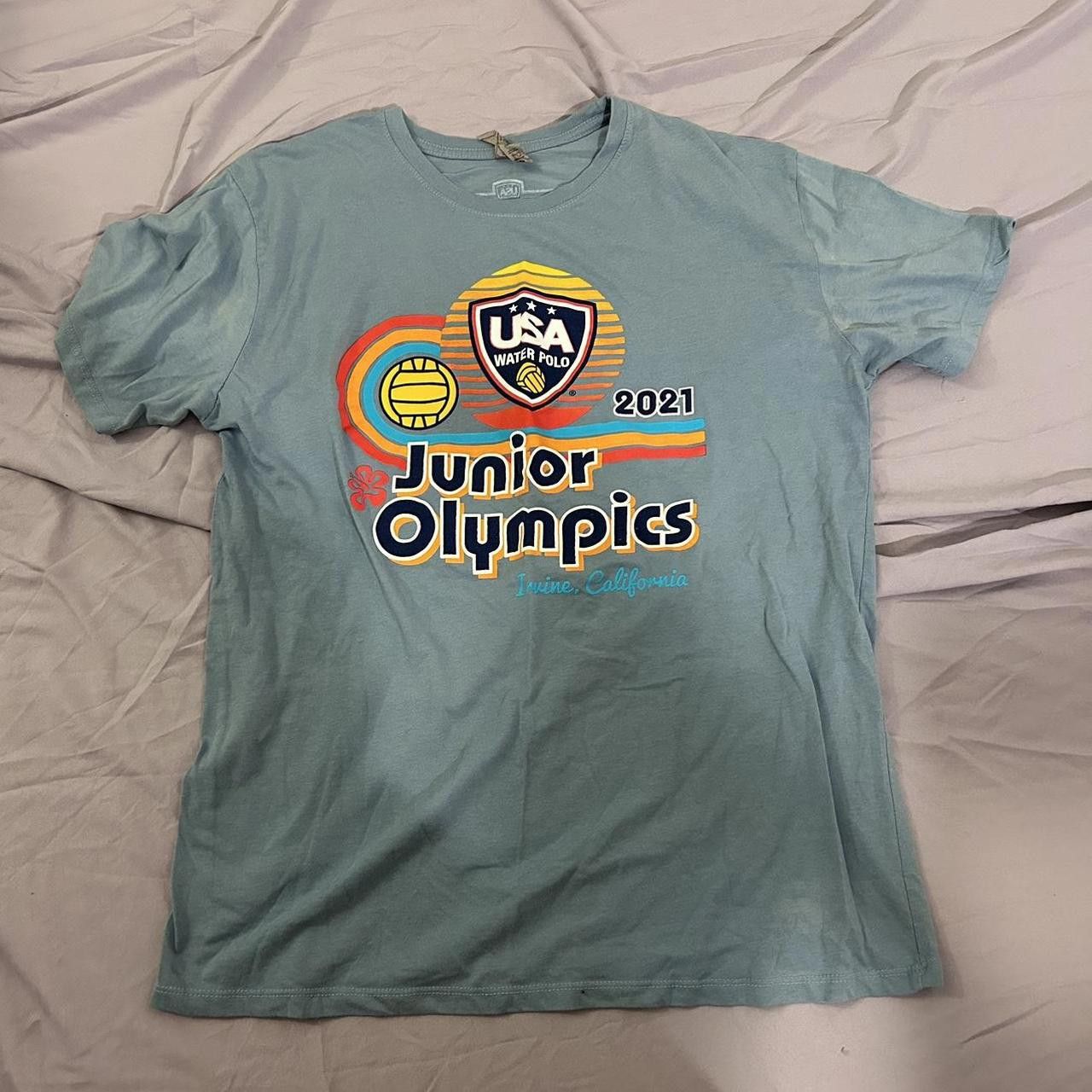 Designer Men's Blue and Orange Tshirt Size US L / EU 52-54 / 3 - 1 Thumbnail
