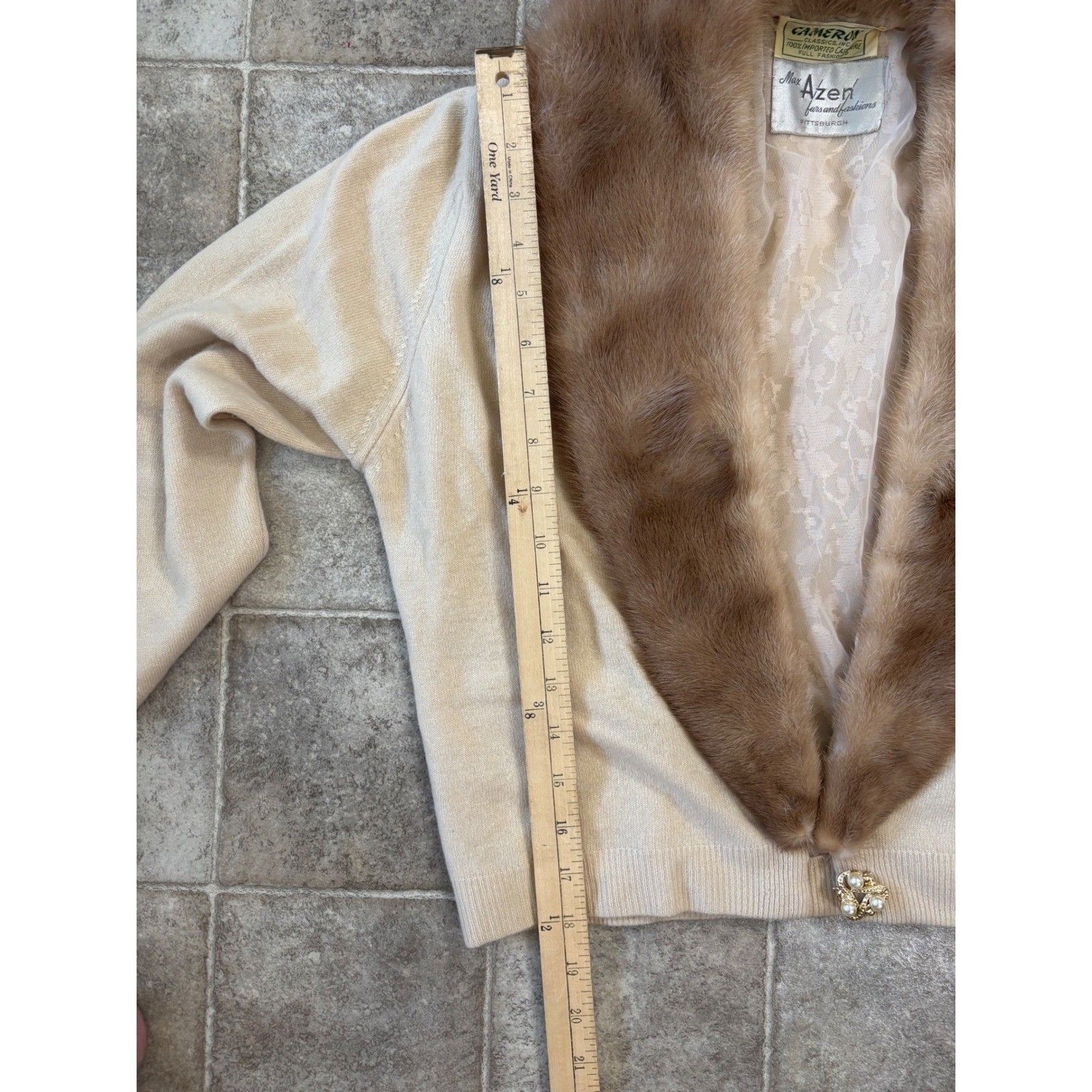 Other Vintage Cameron Classics Cashmere Cardigan Mink Fur Collar Size S / US 4 / IT 40 - 19 Thumbnail