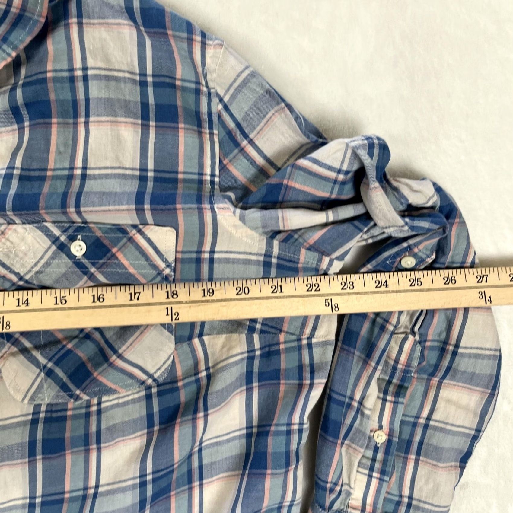Ralph Lauren Lauren Ralph Lauren Shirt 1X Plus Blue Plaid Button Front Long Sleeve Womens Size XL / US 12-14 / IT 48-50 - 5 Thumbnail