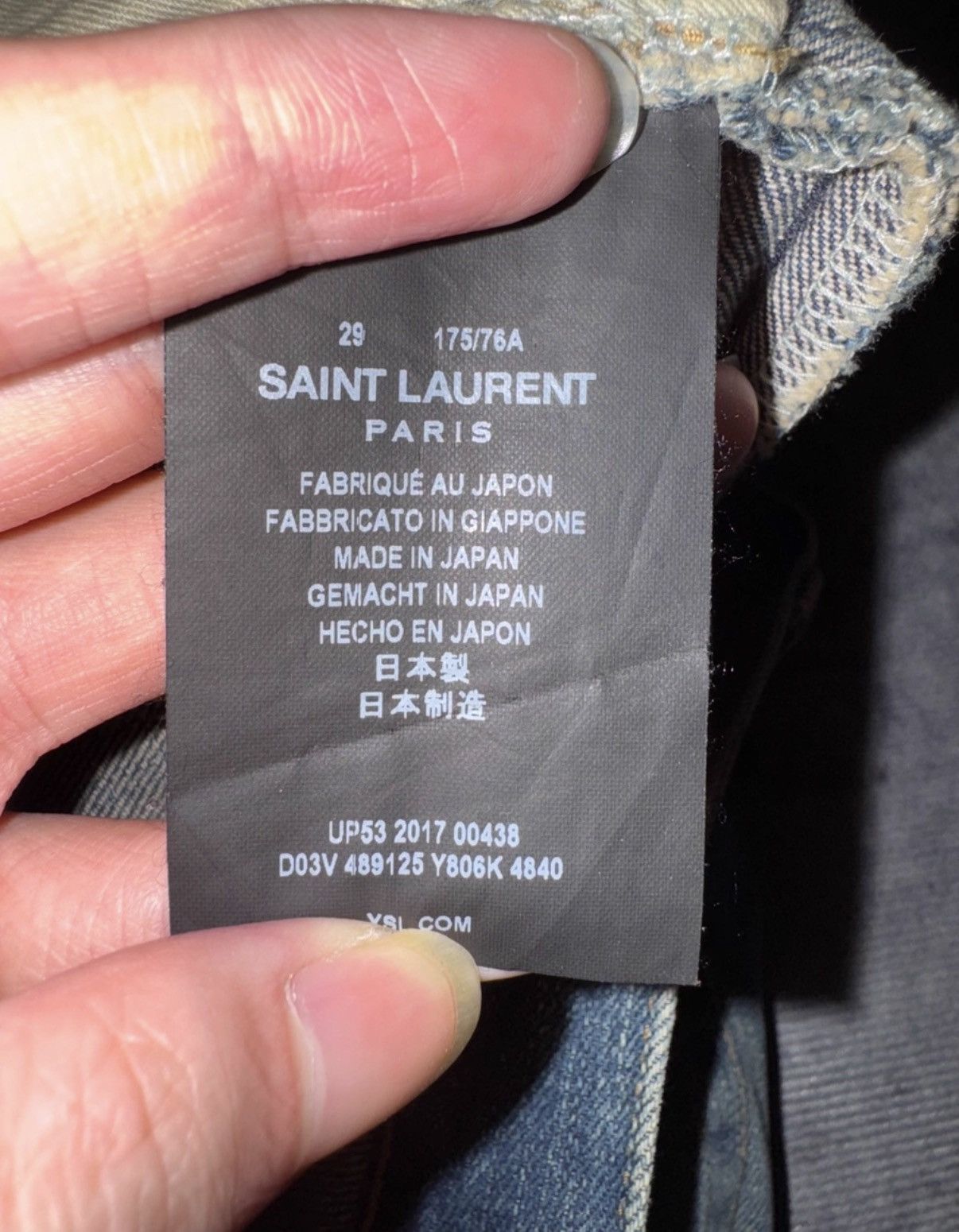 Saint Laurent Paris SLP 17FW Yellow Mud Distressed Demon Claw Knife-Cut Jeans Size US 29 - 7 Thumbnail