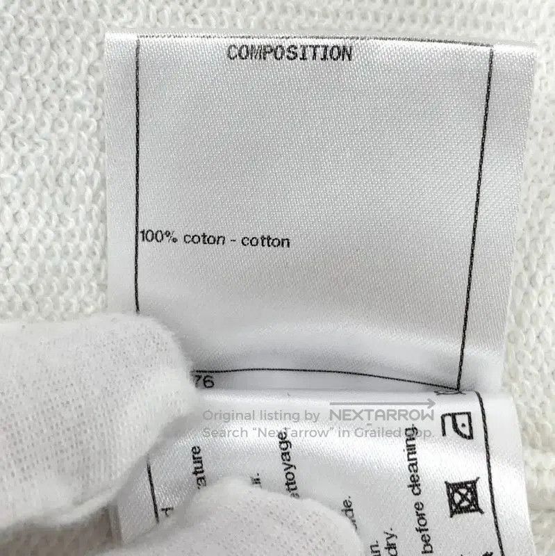 Chanel Chanel White Cotton Women's T-Shirt with Logo . Size M / US 6-8 / IT 42-44 - 6 Thumbnail