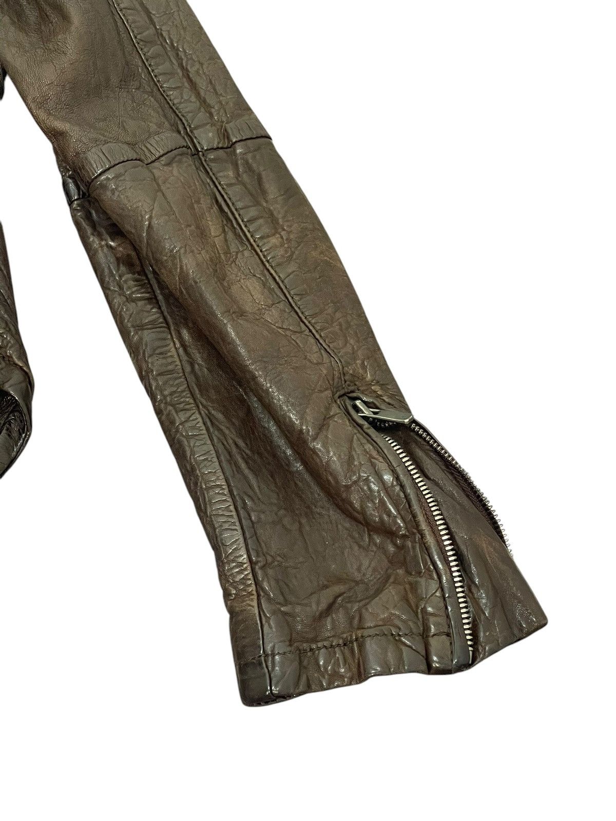 Leather Full Grain Leather Luva Tram Bikers Jacket Slim 6🟩7 Size US S / EU 44-46 / 1 - 13 Thumbnail