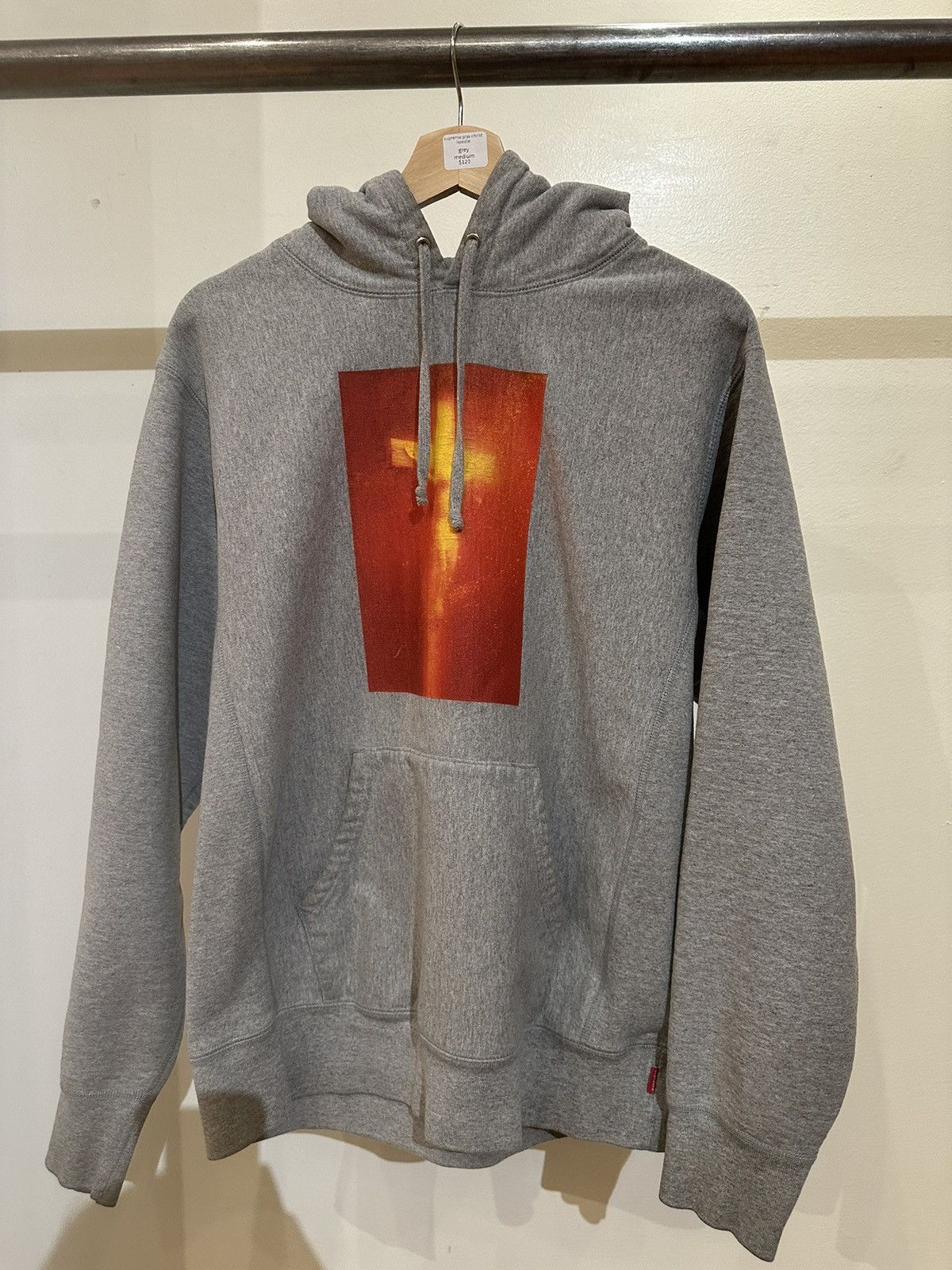 SUPREME Piss Christ Hooded Sweatshirt/パーカー/L/コットン/GRY ...