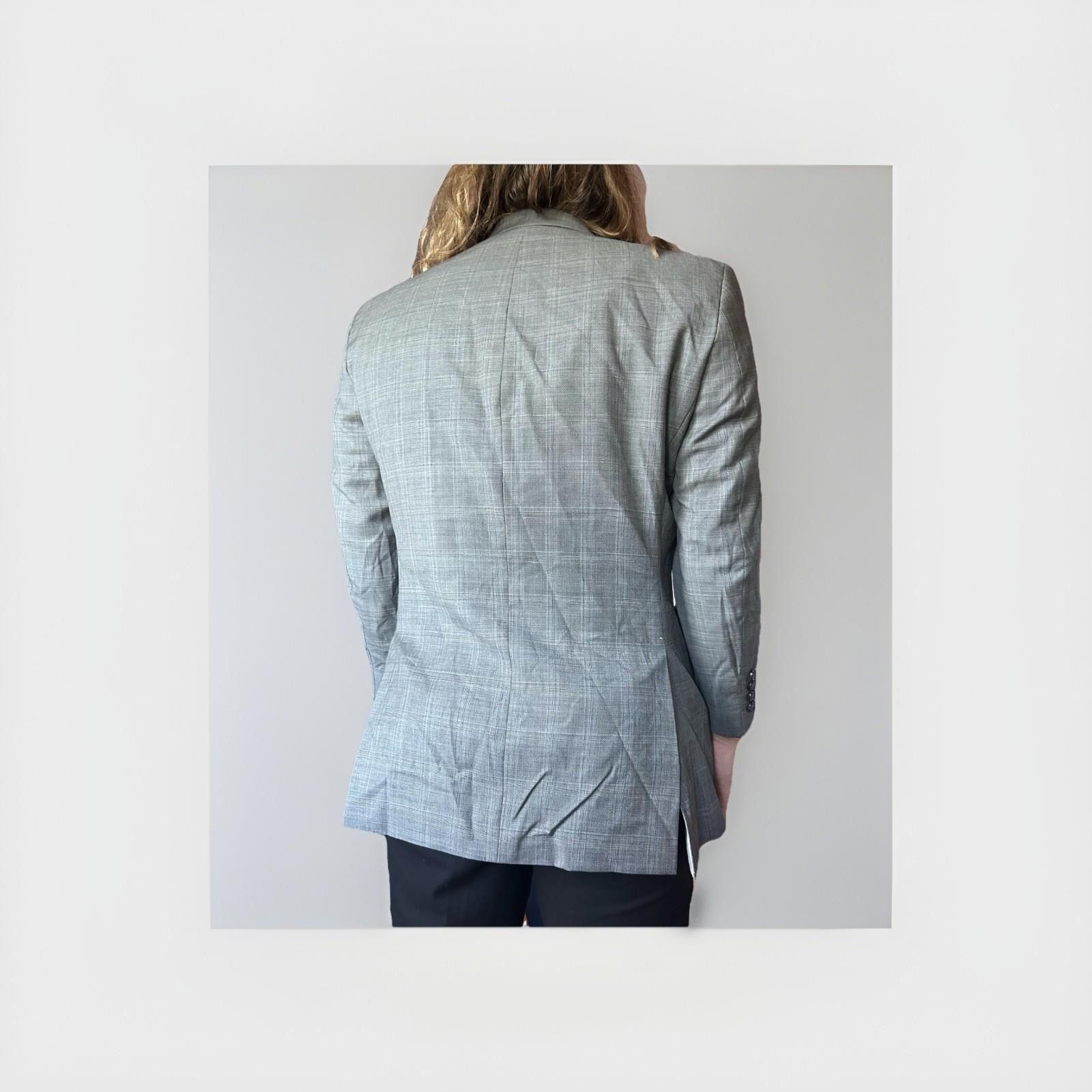 Michael Kors Michael Kors 40R Men Blazer Gray Plaid Woolmark 2 Button Size 38R - 2 Thumbnail