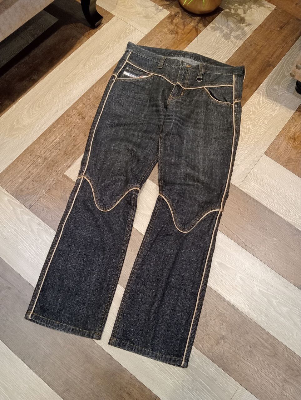 Nicole Club NICOLE CLUB FOR MEN JAPAN LEATHER LINING DENIM FLARED PANTS Size US 34 / EU 50 - 2 Thumbnail