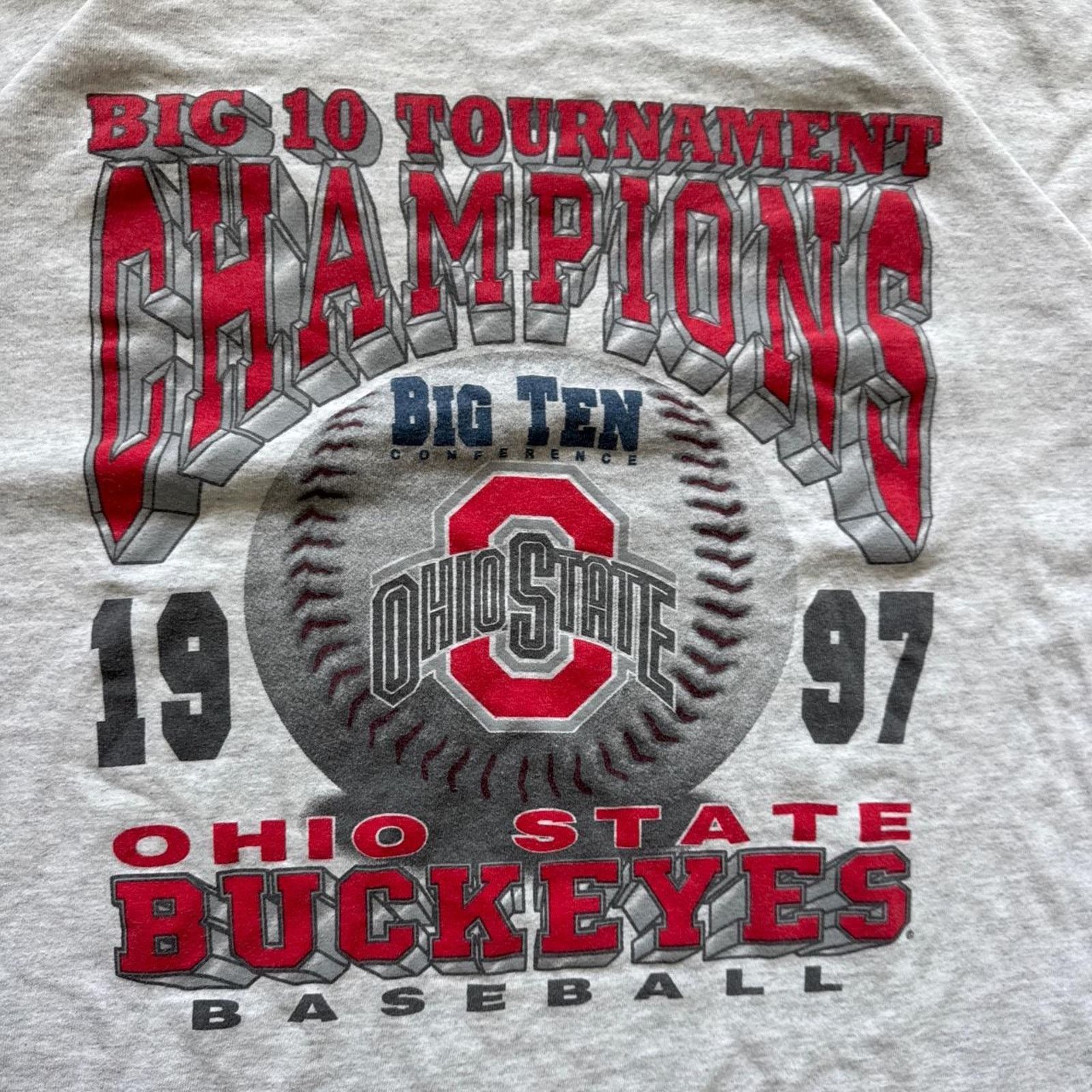 Other Vintage 1997 Big Ten Ohio State Baseball T-Shirt Size XL Size US XL / EU 56 / 4 - 3 Thumbnail
