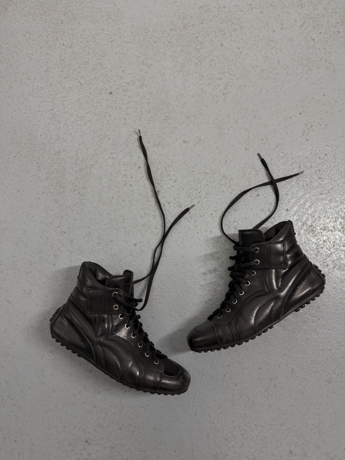Dolce & Gabbana Vintage Dolce & Gabbana Combat Miltary Leather Sneakers Size US 8 / EU 41 - 2 Thumbnail