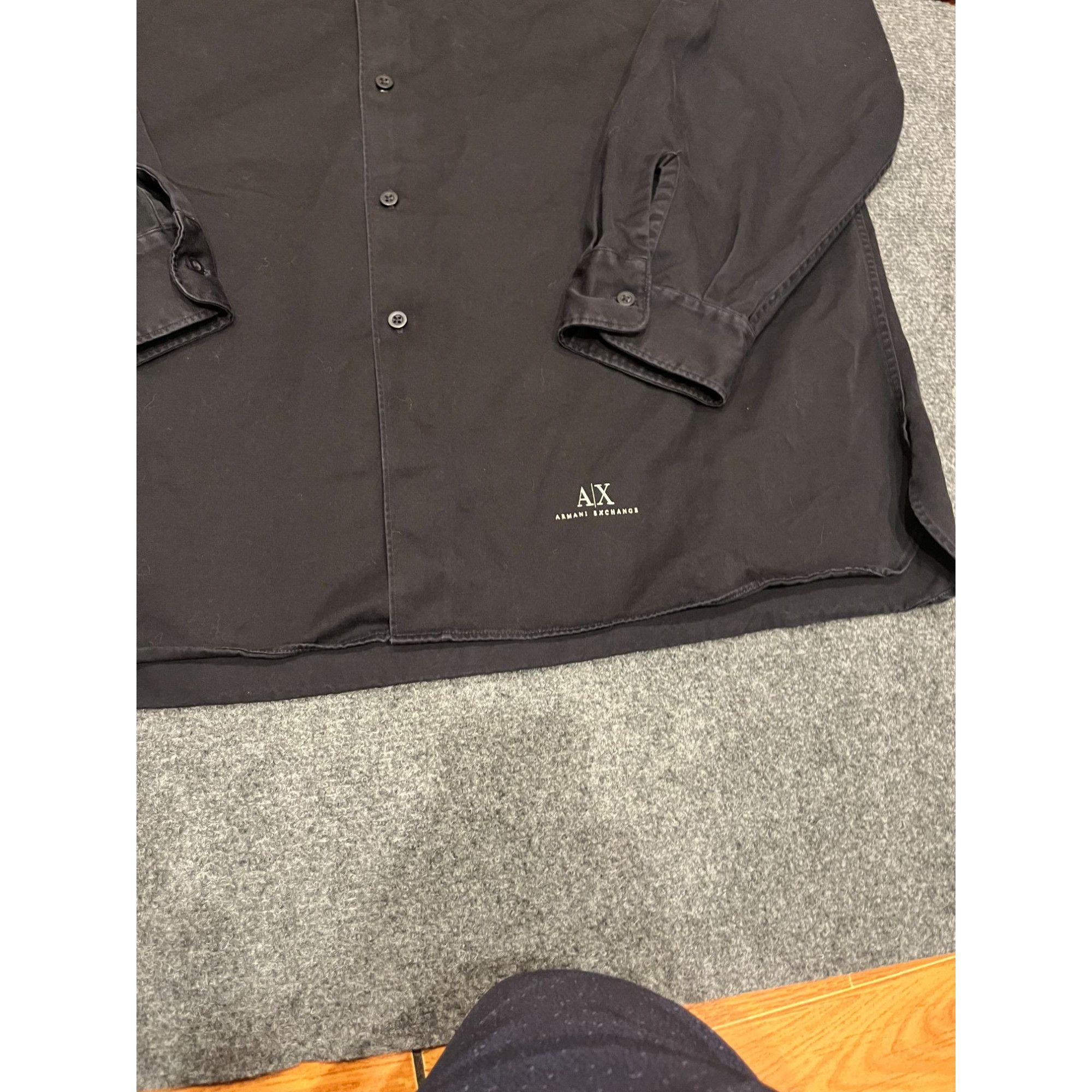 Armani Exchange Armani Exchange button up long sleeve shirt size XL black co Size US XL / EU 56 / 4 - 2 Thumbnail