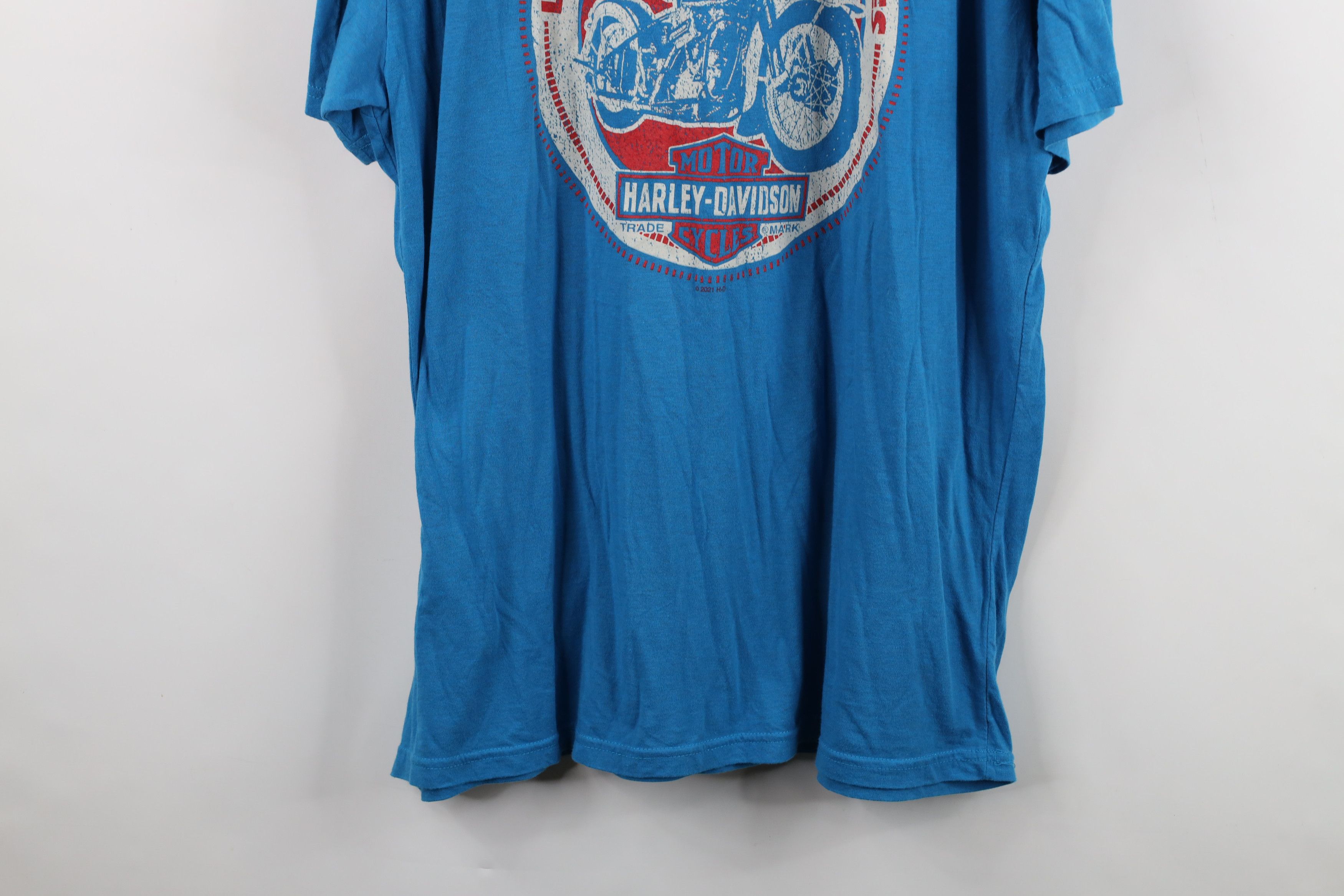 Harley Davidson Harley Davidson Spell Out Big Logo Jersey Knit T-Shirt Blue Size US XXL / EU 58 / 5 - 3 Thumbnail
