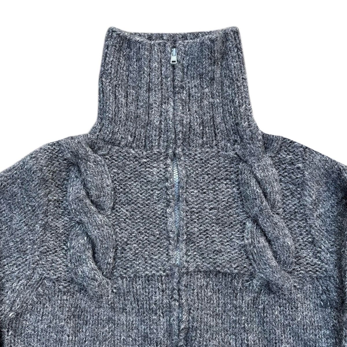 Issey Miyake I.S. Sunao Kuwahara Wool Knit High Neck Jacket Size US M / EU 48-50 / 2 - 2 Thumbnail