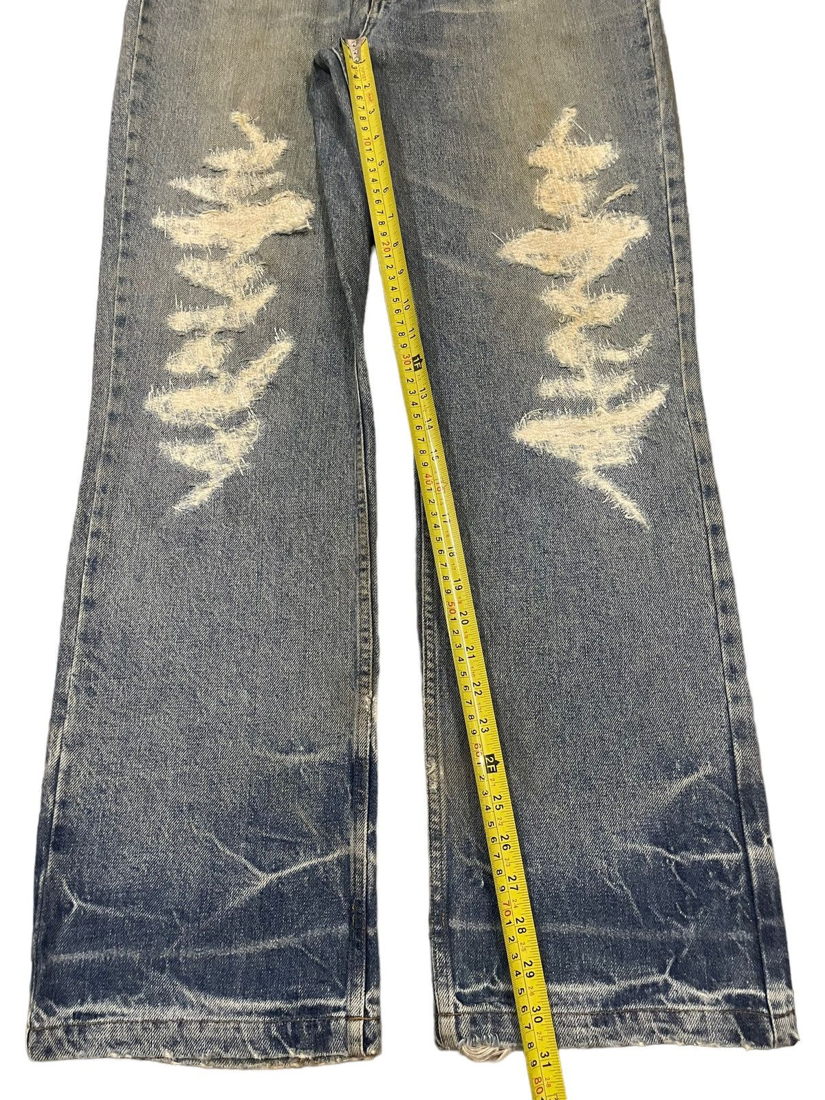 Kapital Vintage Japanese Brand Bleached Style Distressed Baggy Jeans Size US 30 / EU 46 - 11 Thumbnail