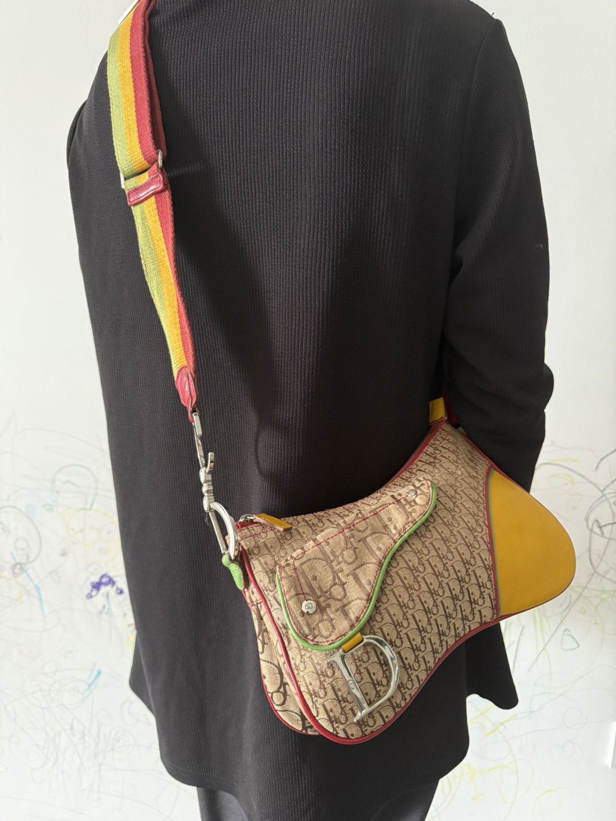 Dior Vintage Christian Dior John Galliano Saddle Rasta Bag Size ONE SIZE - 2 Thumbnail