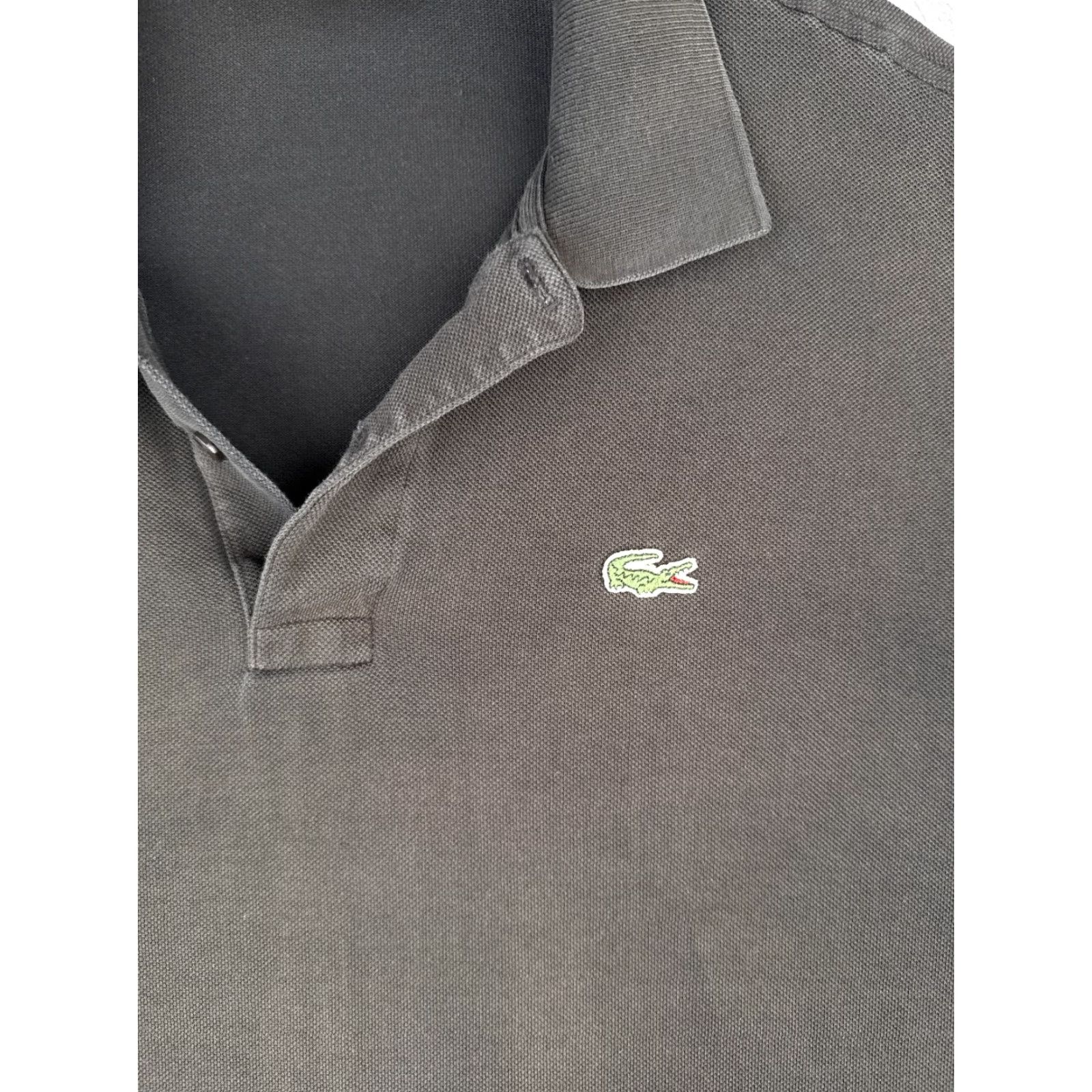 Lacoste Lacoste Shirt Adult 7 Black Short Sleeve Slim Polo 100% Cotton Jersey Mens Size US M / EU 48-50 / 2 - 6 Thumbnail