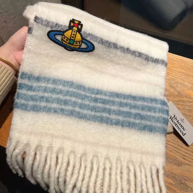 Vivienne Westwood Vivienne Westwood size 30*180cm Big Saturn Mohair Scarf Size ONE SIZE - 6 Thumbnail