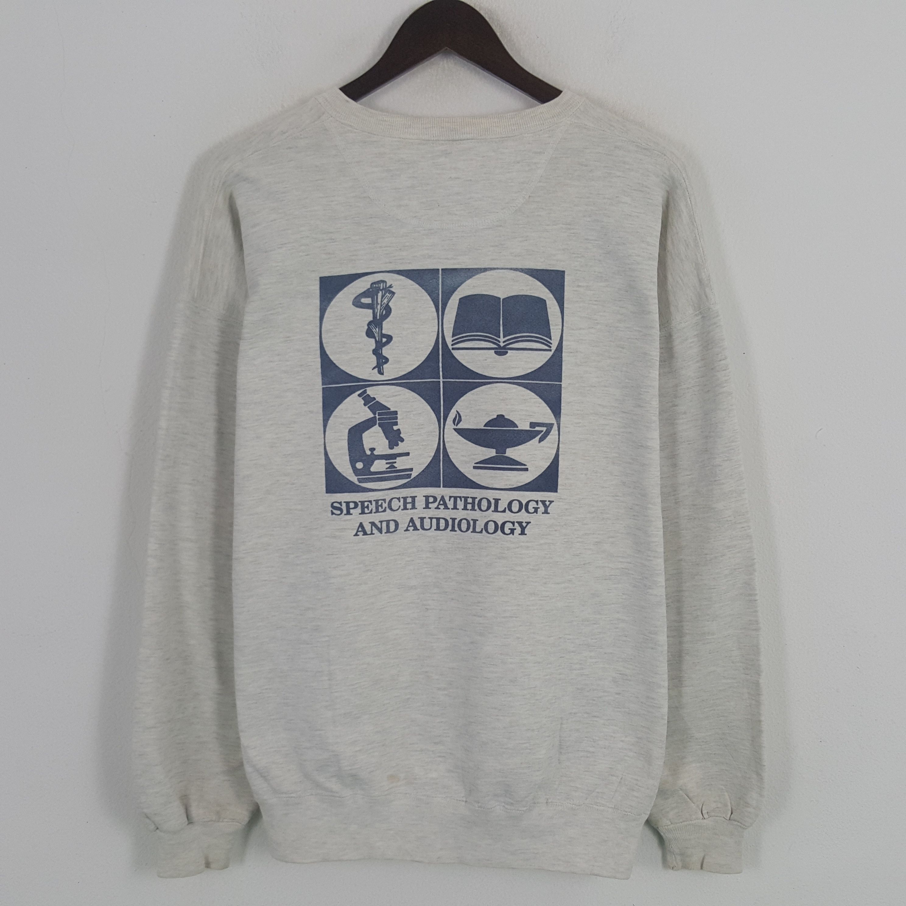 Vintage Vintage Speech Pathology And Audiology Sweatshirt Size US XL / EU 56 / 4 - 1 Thumbnail