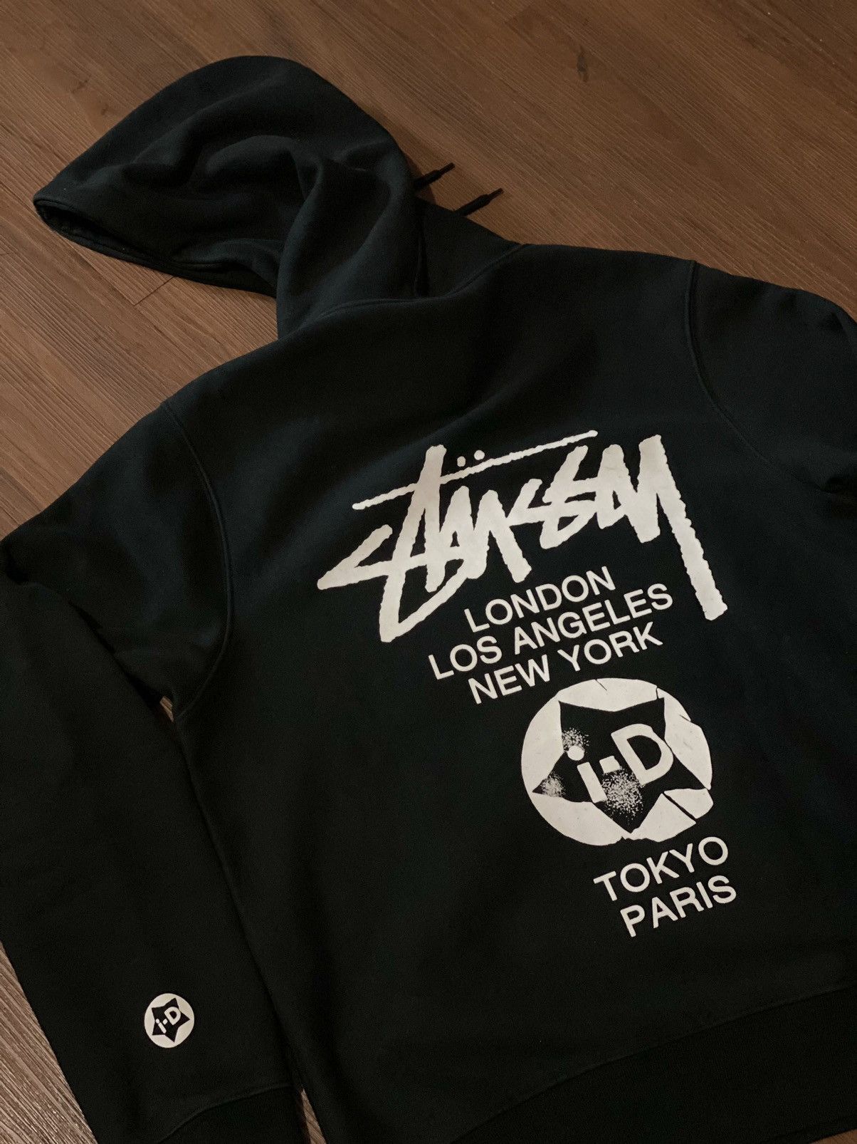 Stussy x i-D World Tour Logo 2021 Hoodie Rare
