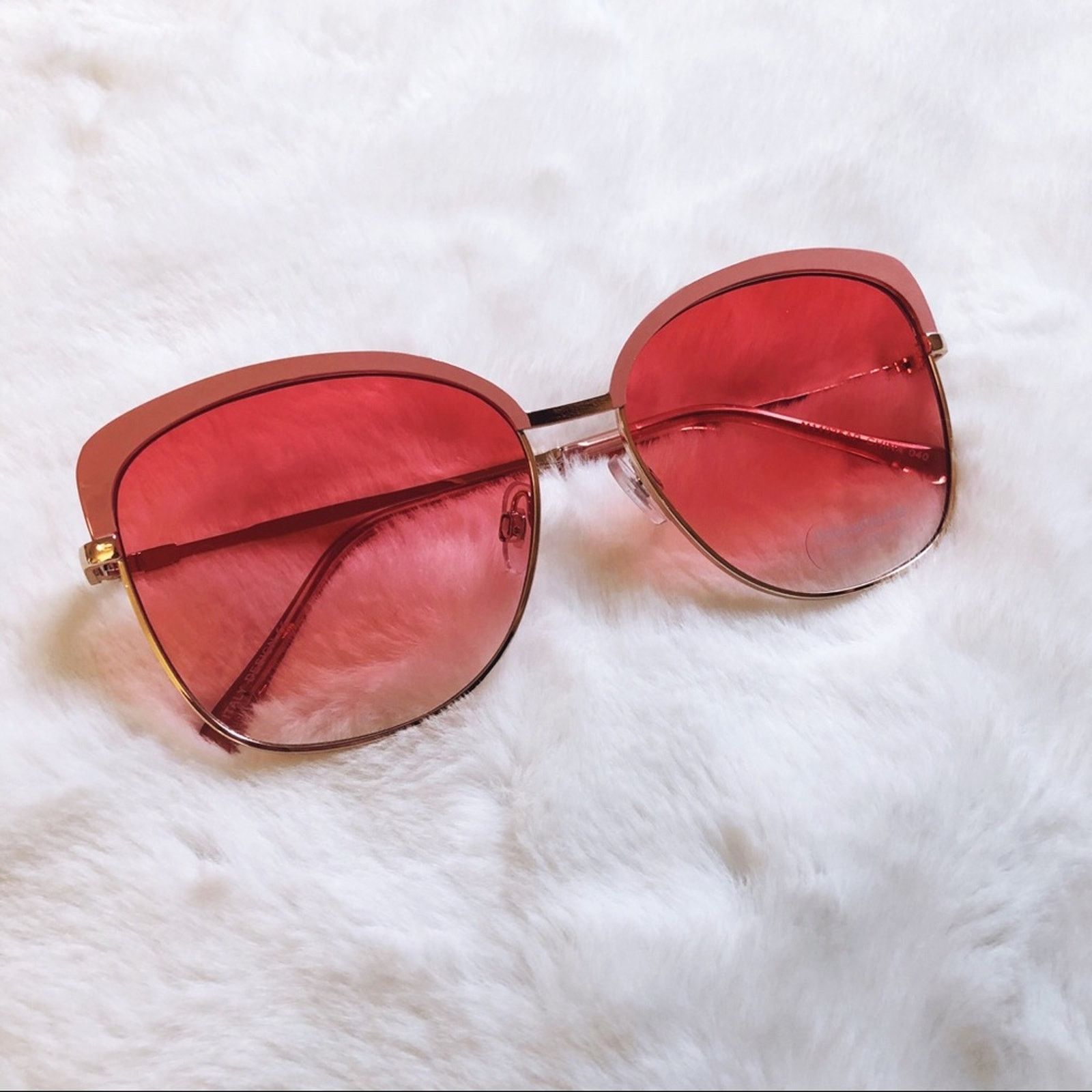 Other Robbie Pink Full Rim Retro Cat Eye Sunglasses Size ONE SIZE - 4 Thumbnail