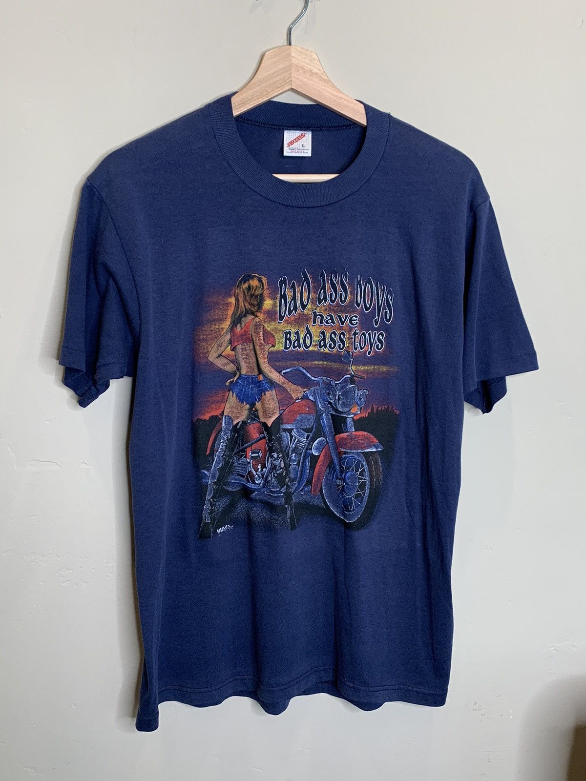 RARE* Vintage Bad Ass Boys Have Bad Ass Toys USA Biker Shirt