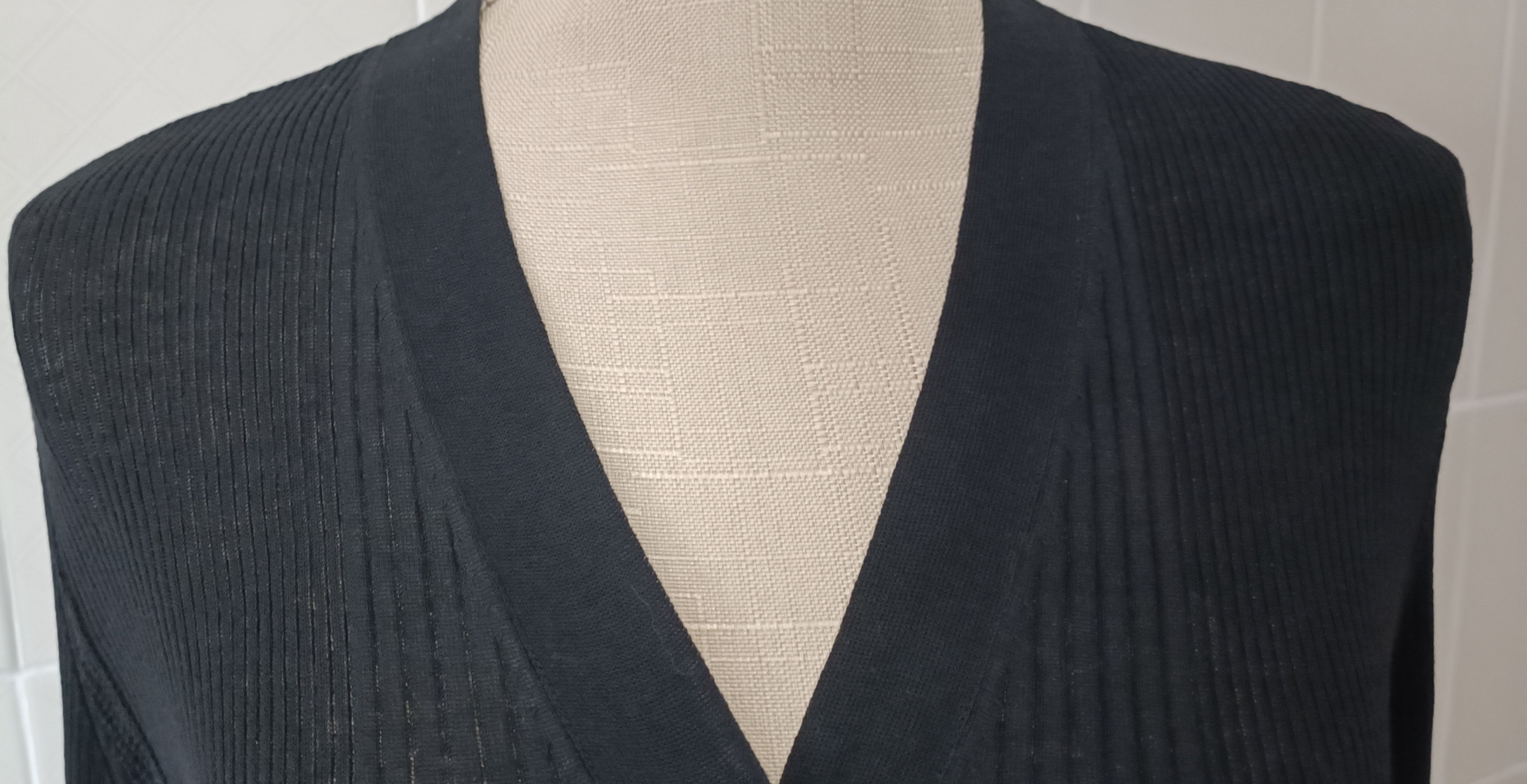 Jean Paul Gaultier 2000's - Black cotton jacket, with ribbed fabric Size M / US 6-8 / IT 42-44 - 9 Thumbnail