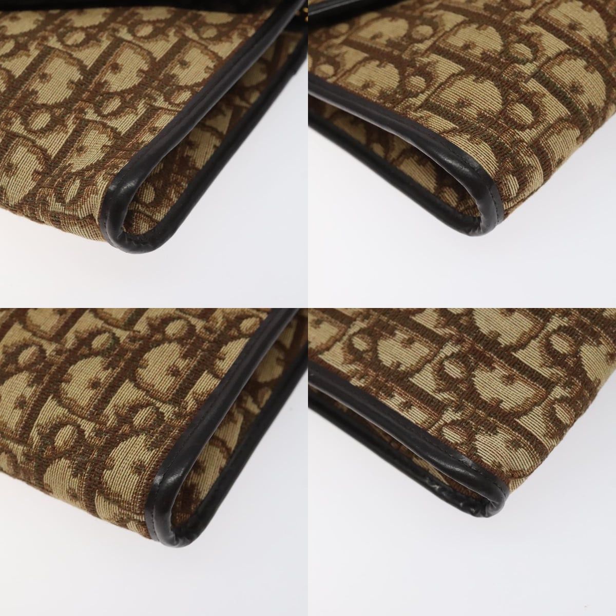 Dior DIOR Trotter Canvas Chain Shoulder Bag Brown Gold Size ONE SIZE - 10 Thumbnail