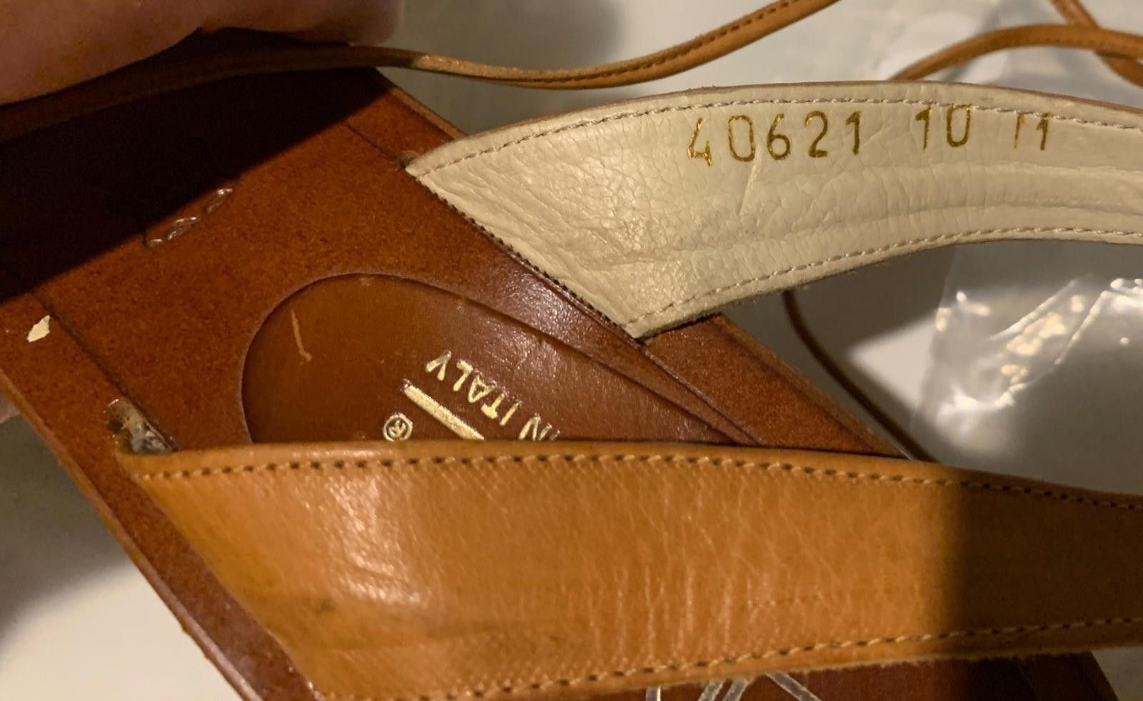 Designer Womens Bandalino Wedge Sandals Lace Up Size 10M ITALY (S614) Size US 10 / IT 40 - 7 Thumbnail
