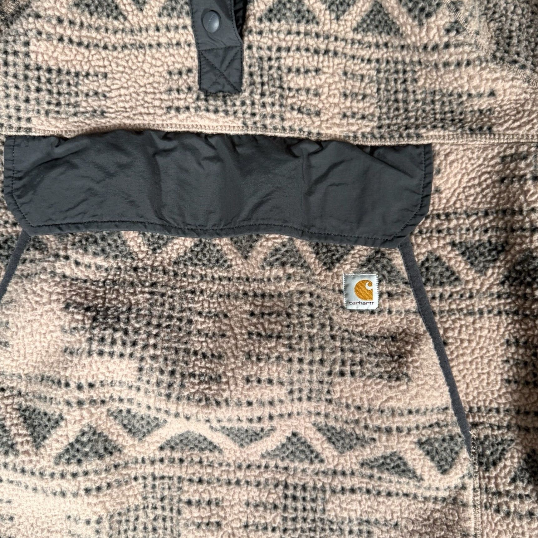 Carhartt VINTAGE Carhartt Quarter Snap Fleece Pullover Womens XL Aztec Desert Taupe Pink Size XL / US 12-14 / IT 48-50 - 2 Thumbnail