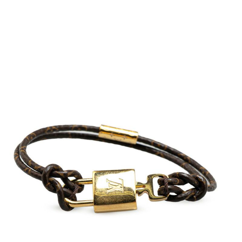 Louis Vuitton Louis Vuitton LV Padlock Monogram Bracelet Canvas Bracelet M8275F DUTY FREE for USA